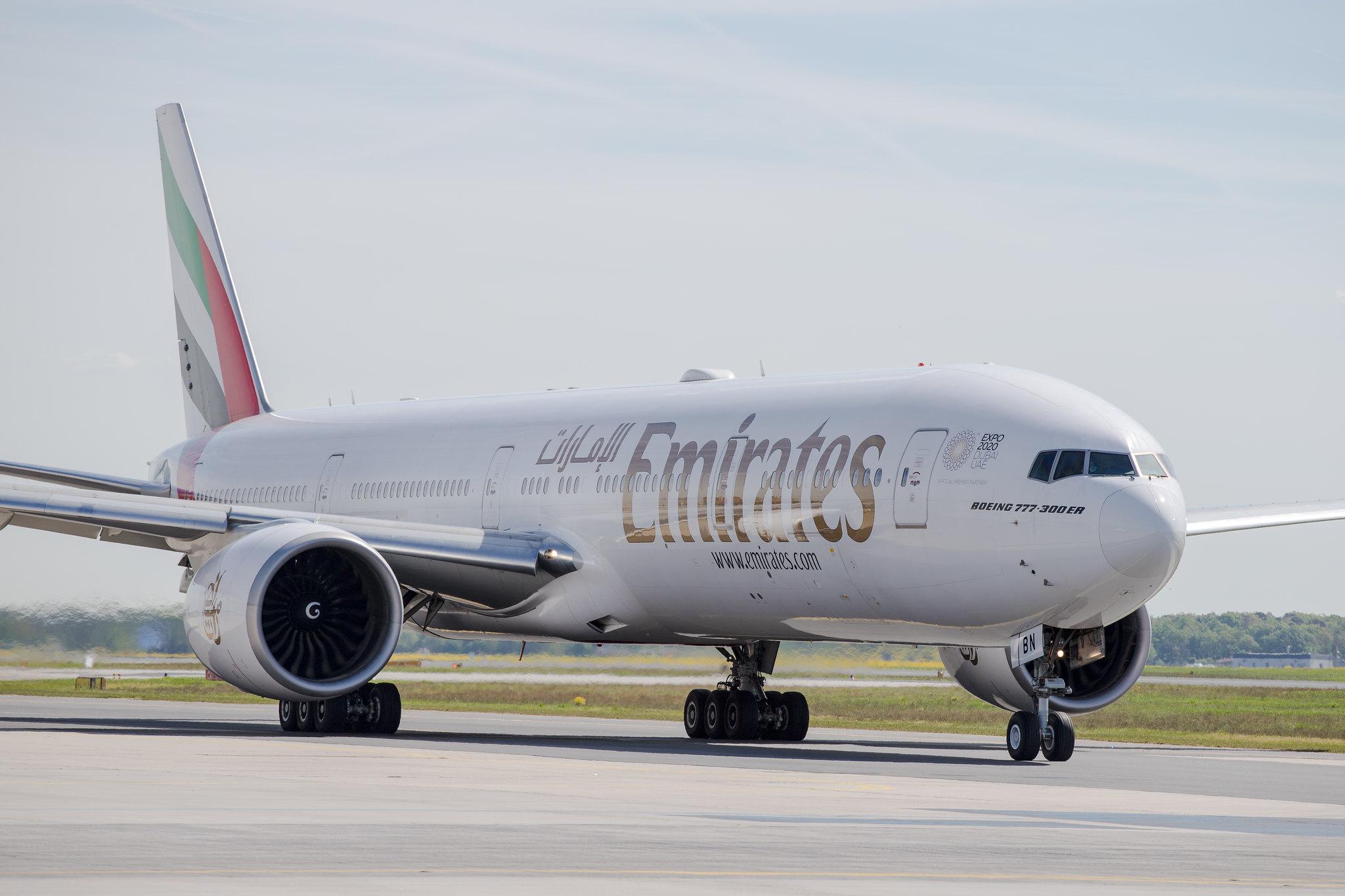 Frankfurt Airport: Emirates (EK / UAE) |  Boeing 777-36N(ER) B77W | A6-EBN | MSN 32791