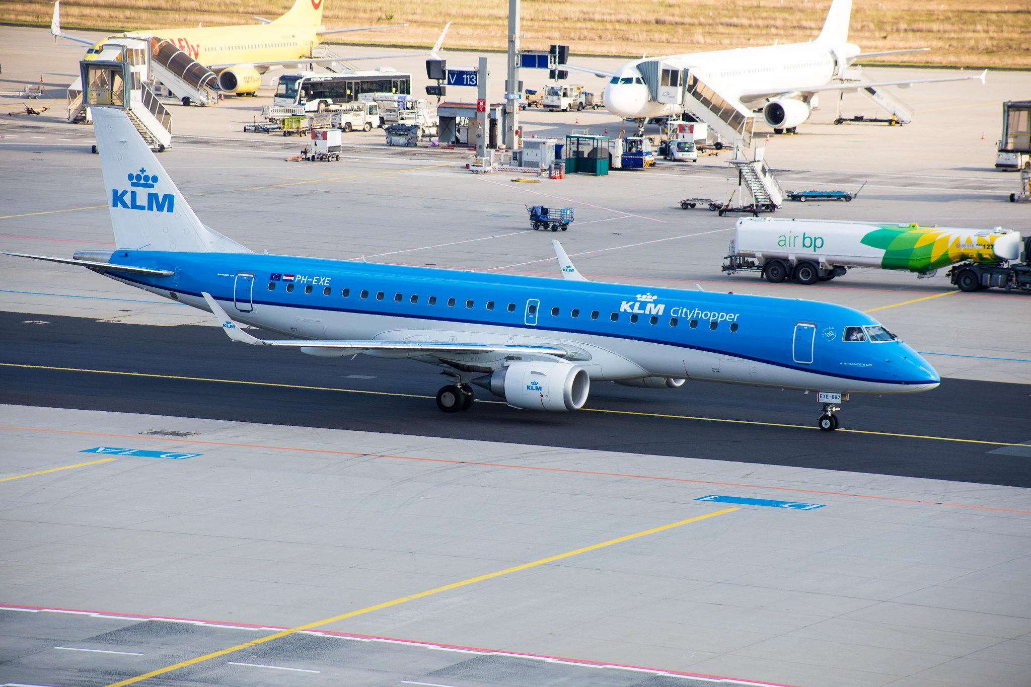 Frankfurt Airport: KLM (KL / KLM) | Operator: KLM Cityhopper |  Embraer E190STD E190 | PH-EXE | MSN 19000687