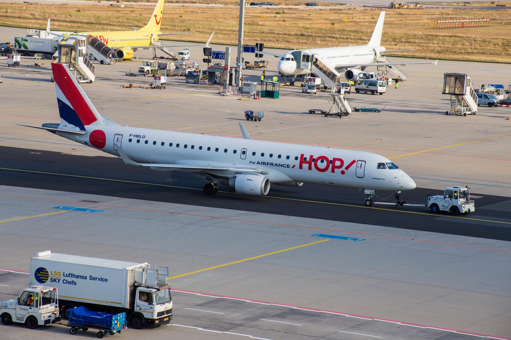 Frankfurt Airport: Air France (AF / AFR) | Operator: Air France Hop |  Embraer E190LR E190 | F-HBLD | MSN 19000113