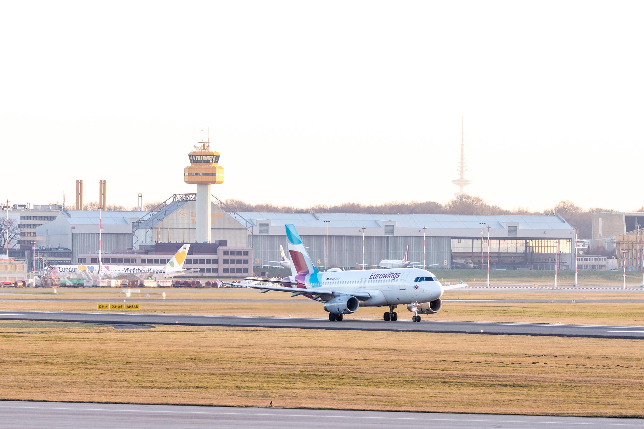 Hamburg Airport: Eurowings (EW / EWG) | Operator: Eurowings Europe |  Airbus A319-132 A319 | OE-LYV | MSN 5043