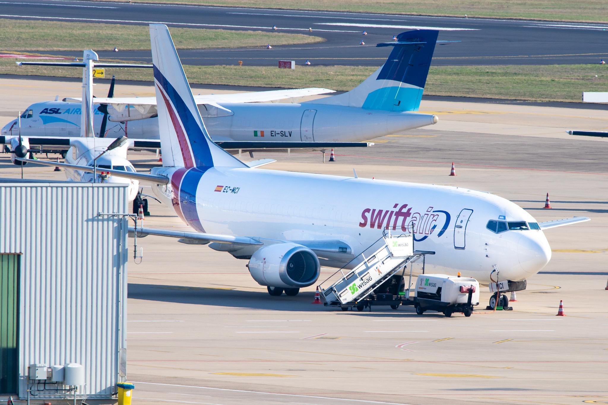 Köln Bonn Airport: Swiftair (WT / SWT) |  Boeing 737-4Q8(SF) B734 | EC-MCI | MSN 26298
