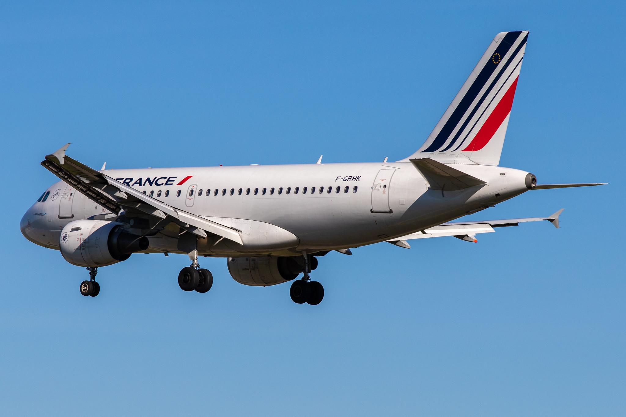 Hamburg Airport: Air France (AF / AFR) |  Airbus A319-111 A319 | F-GRHK | MSN 1190