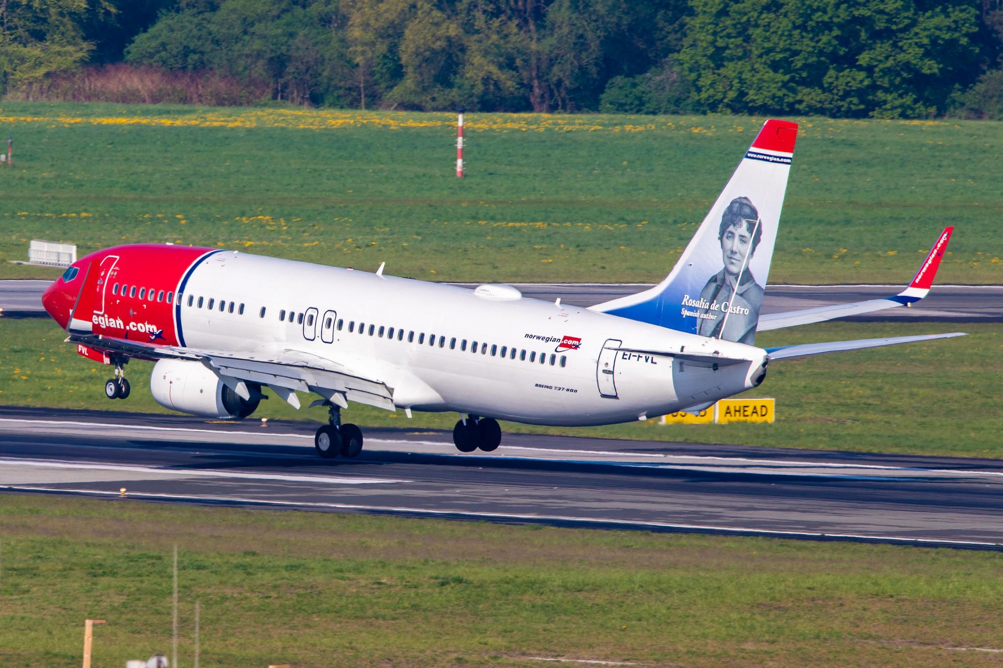Hamburg Airport: Norwegian (DY / NAX) |  Boeing 737-8JP B738 | EI-FVL | MSN 42084