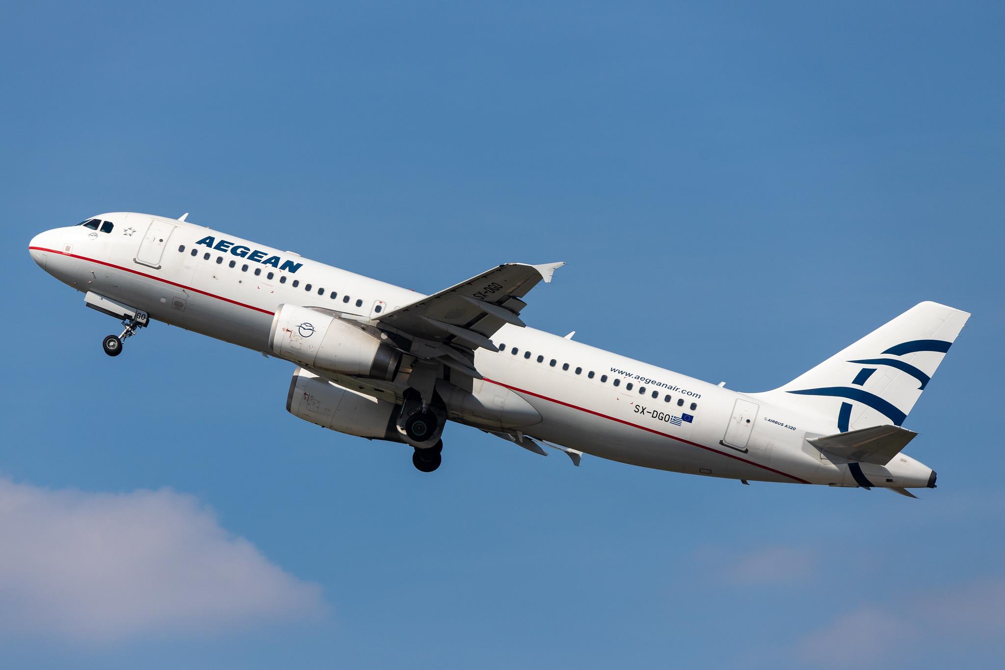 Düsseldorf Airport: Aegean Airlines (A3 / AEE) |  Airbus A320-232 A320 | SX-DGO | MSN 3519