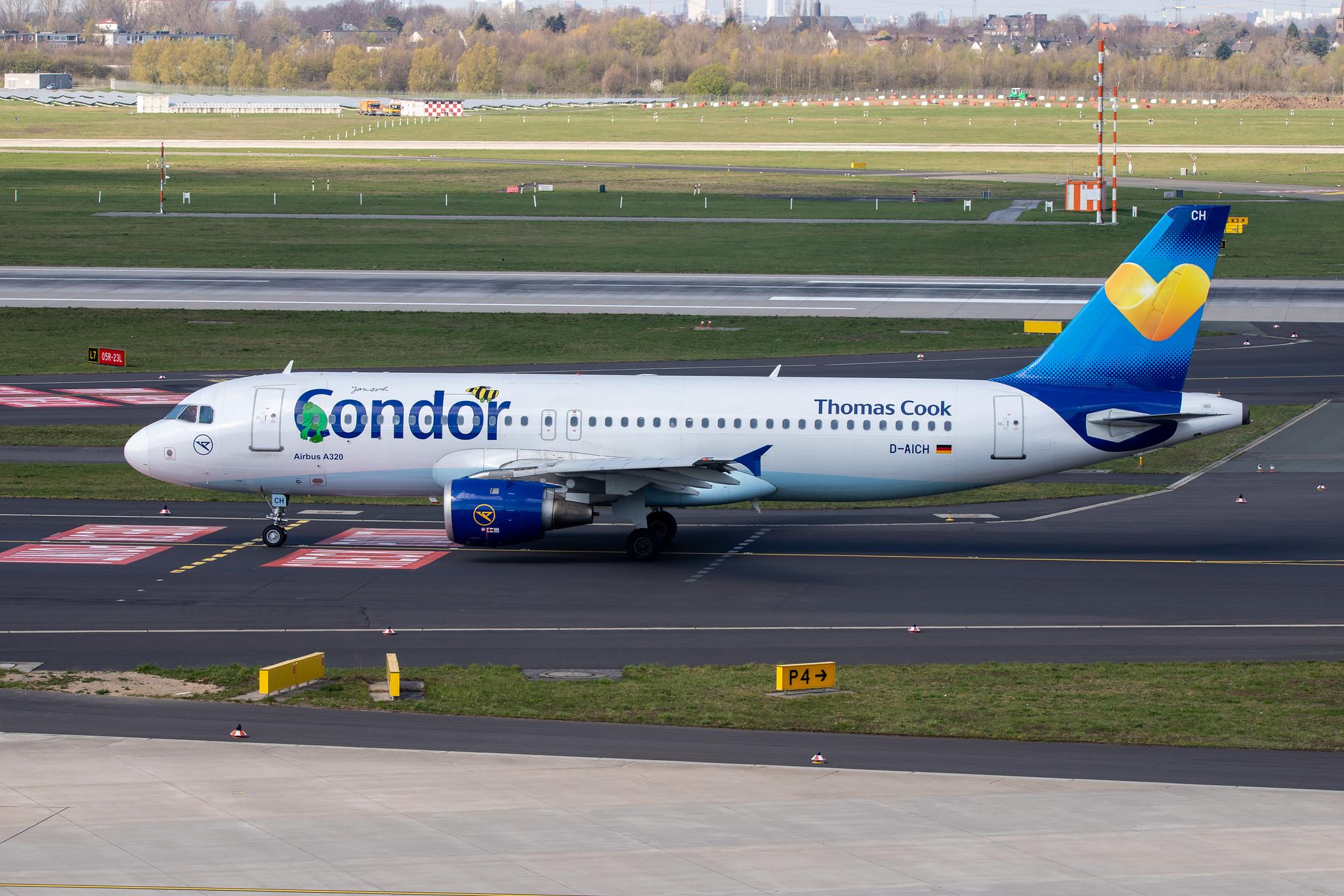 Düsseldorf Airport: Condor (DE / CFG) |  Livery: Janosch Stickers |  Airbus A320-212 A320 | D-AICH | MSN 0971