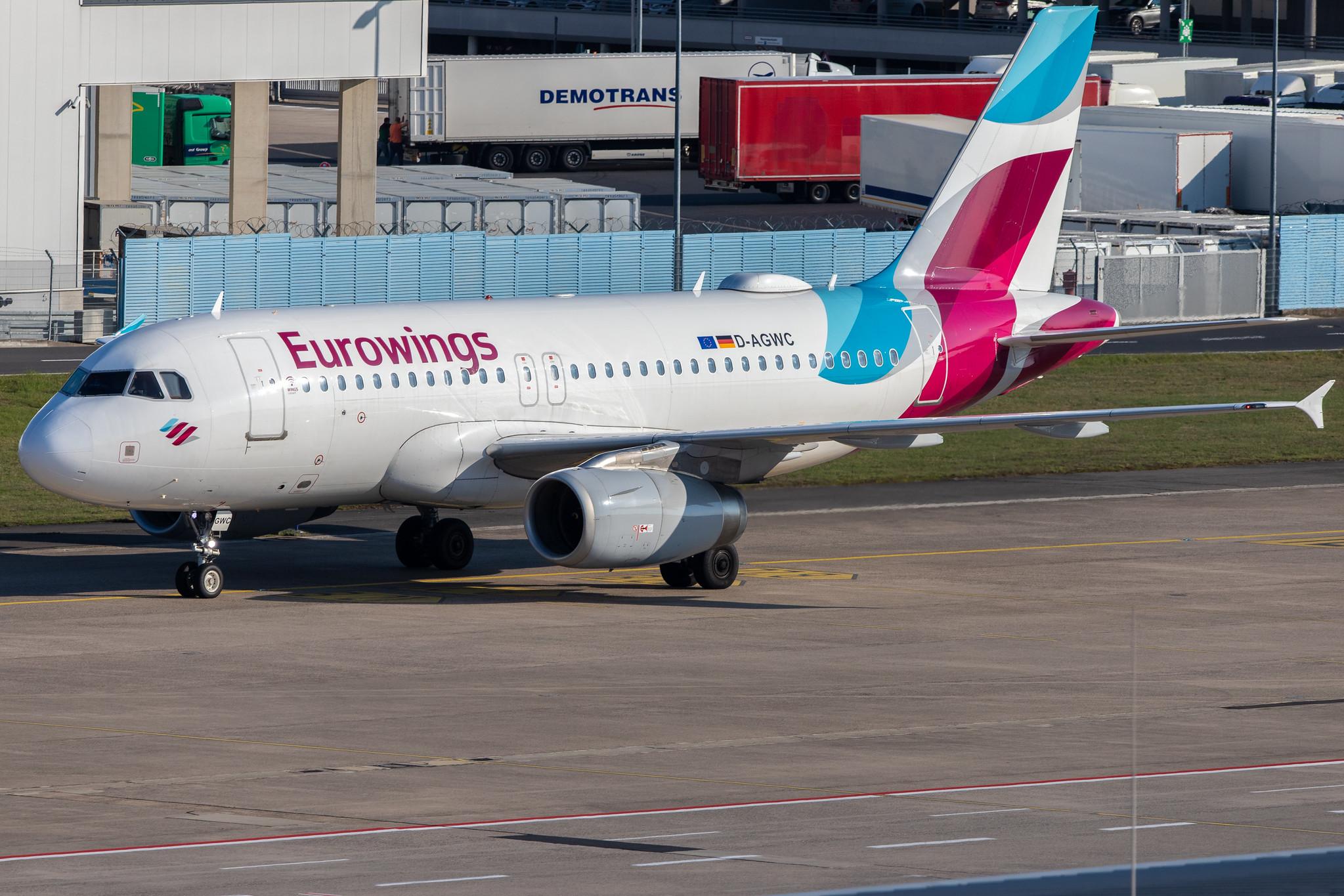 Köln Bonn Airport: Eurowings (EW / EWG) |  Airbus A319-132 A319 | D-AGWC | MSN 2976
