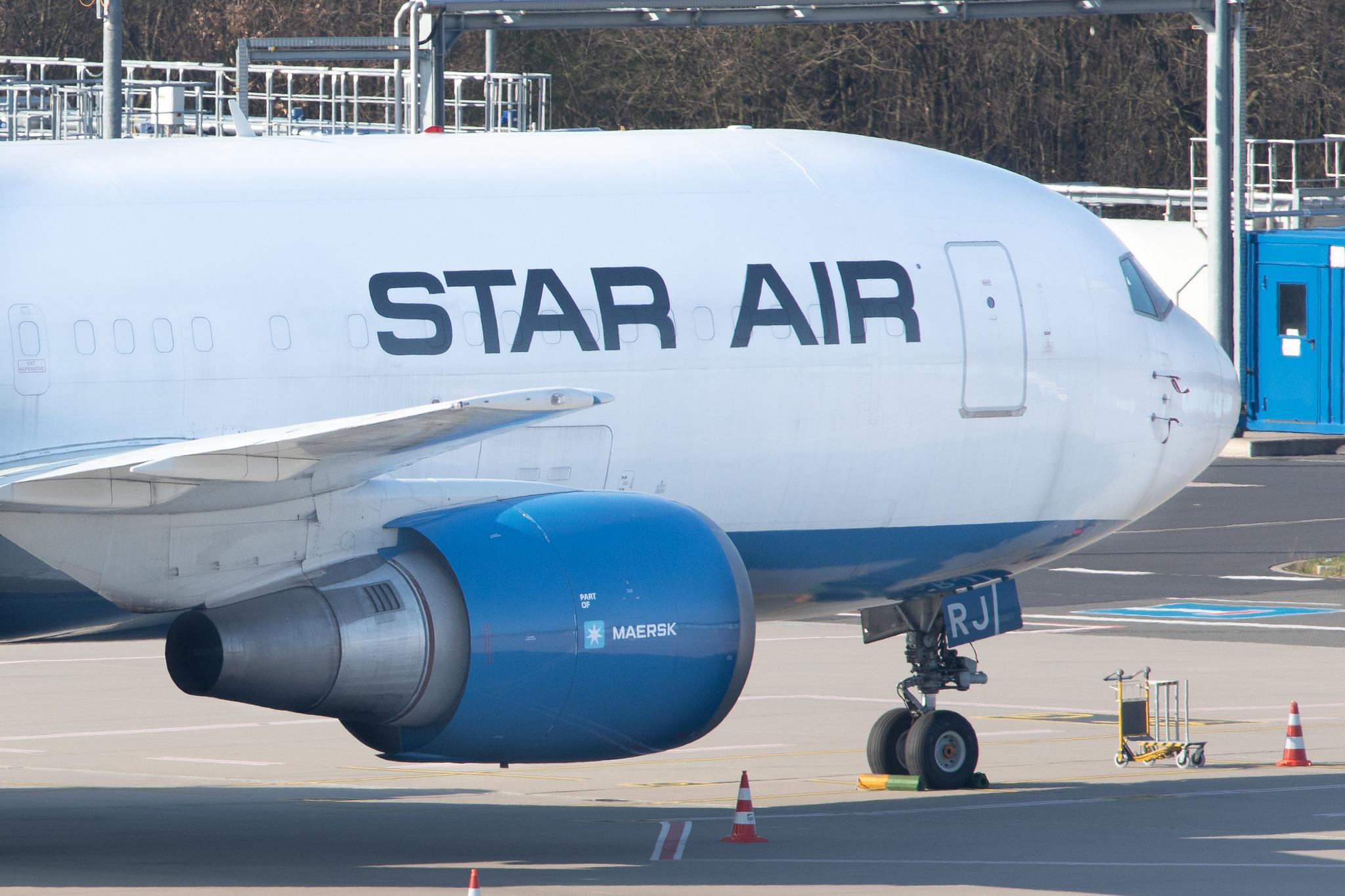 Köln Bonn Airport: Star Air (DJ / SRR) |  Boeing 767-25E(BDSF) B762 | OY-SRJ | MSN 27195