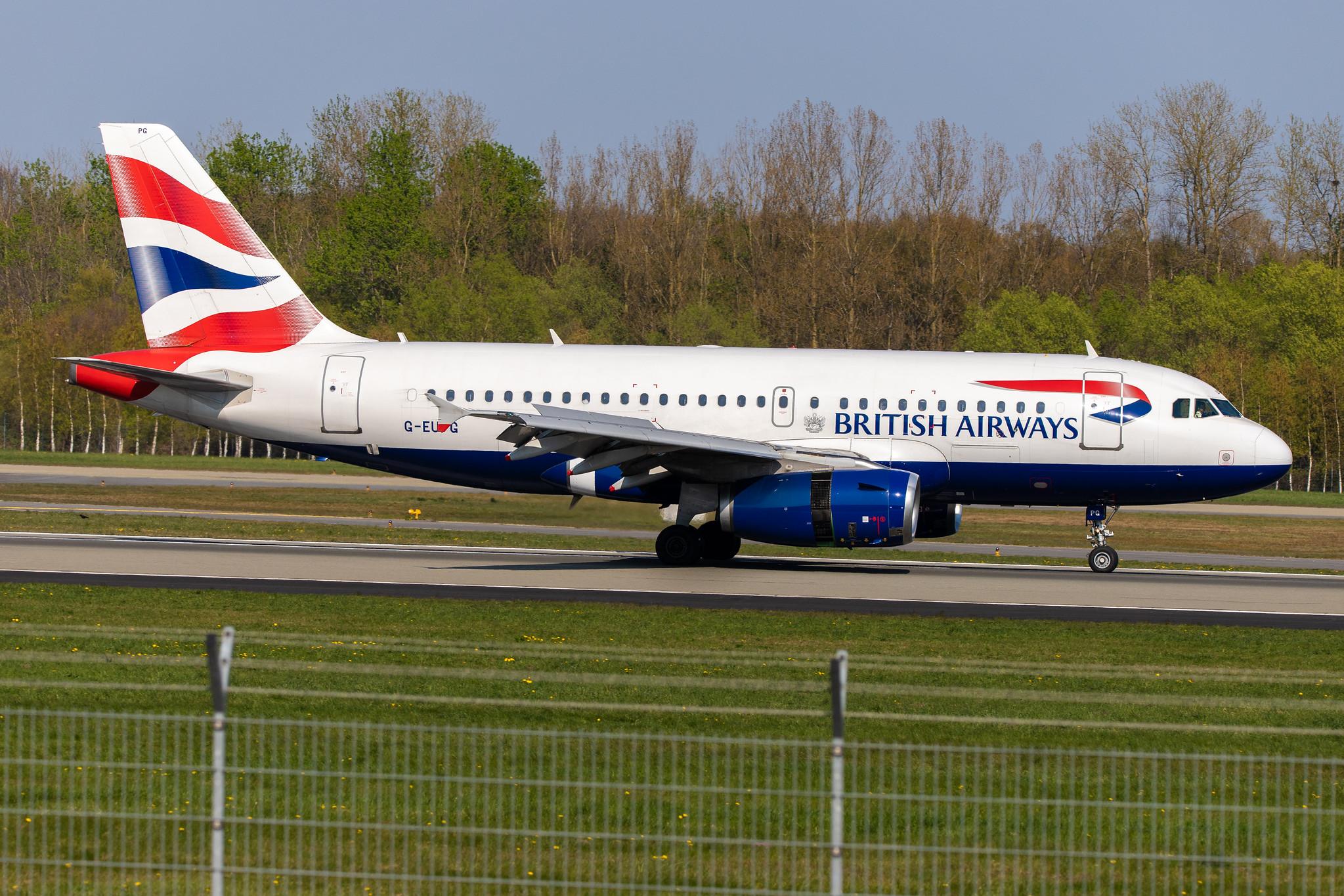 Hamburg Airport: British Airways (BA / BAW) |  Airbus A319-131 A319 | G-EUPG | MSN 1222