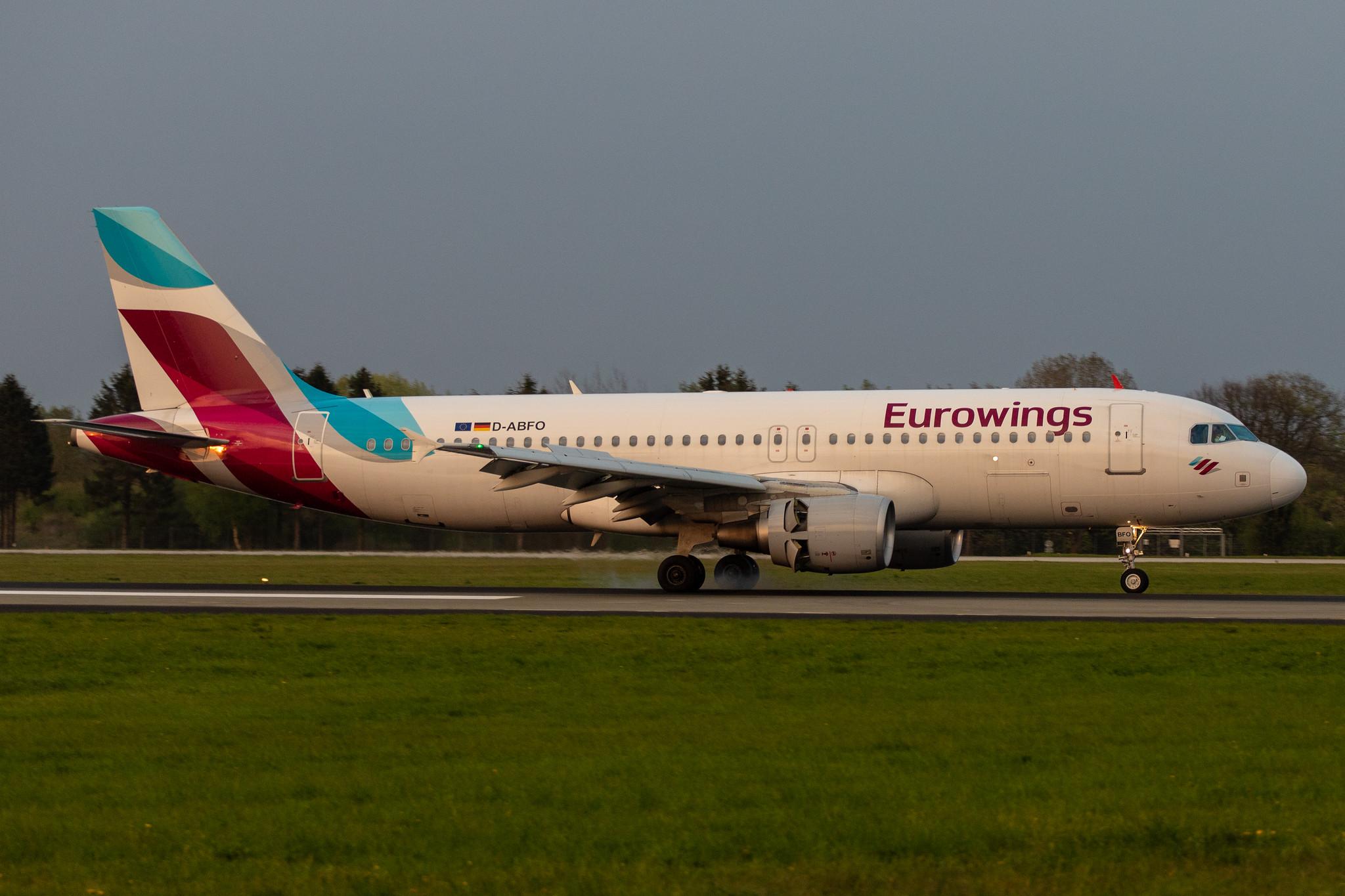 Hamburg Airport: Eurowings (EW / EWG) | Operator: Eurowings Europe |  Airbus A320-214 A320 | D-ABFO | MSN 4565