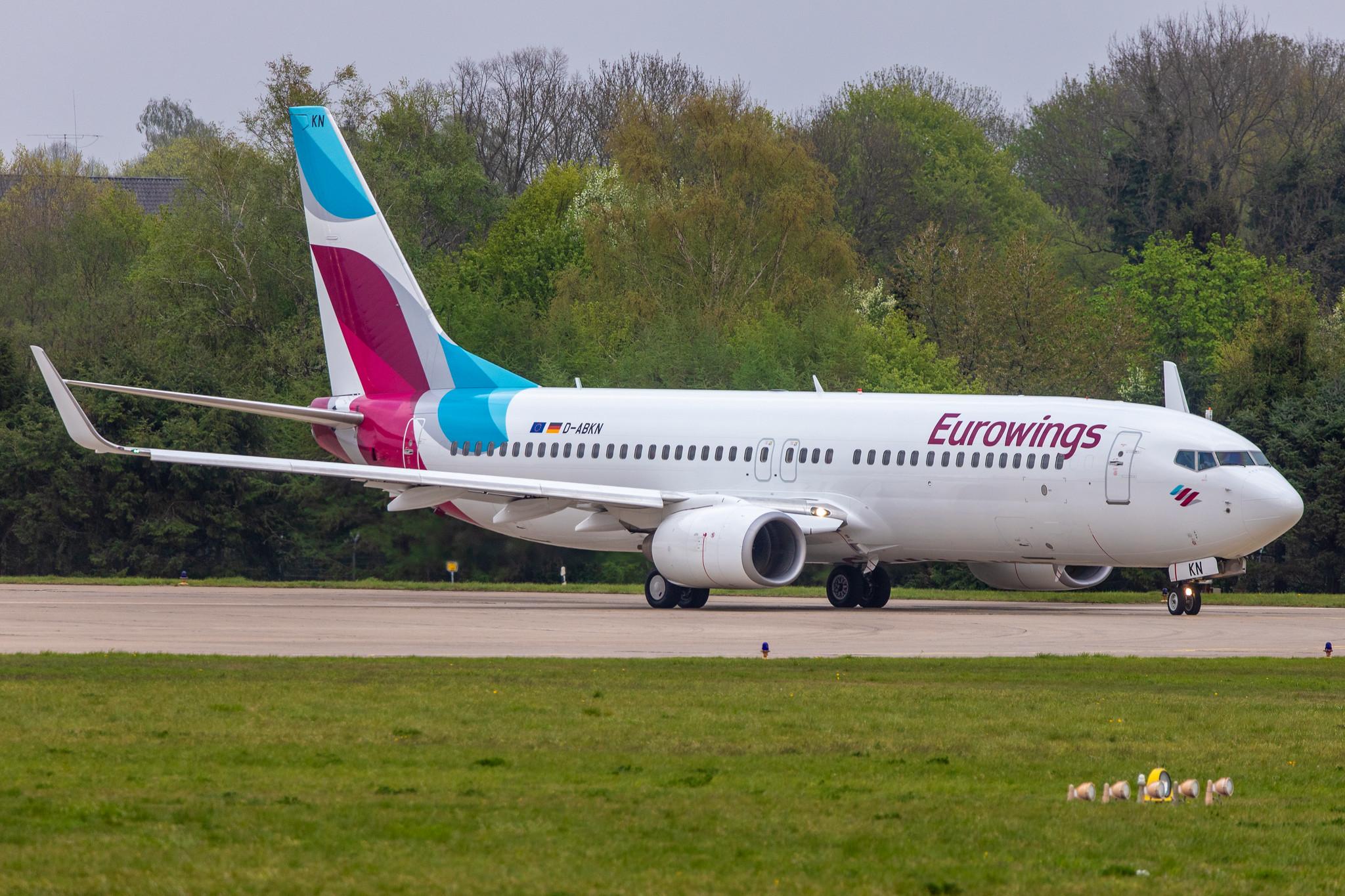 Hamburg Airport: Eurowings (EW / EWG) | Operator: TUI fly |  Boeing 737-86J B738 | D-ABKN | MSN 37756