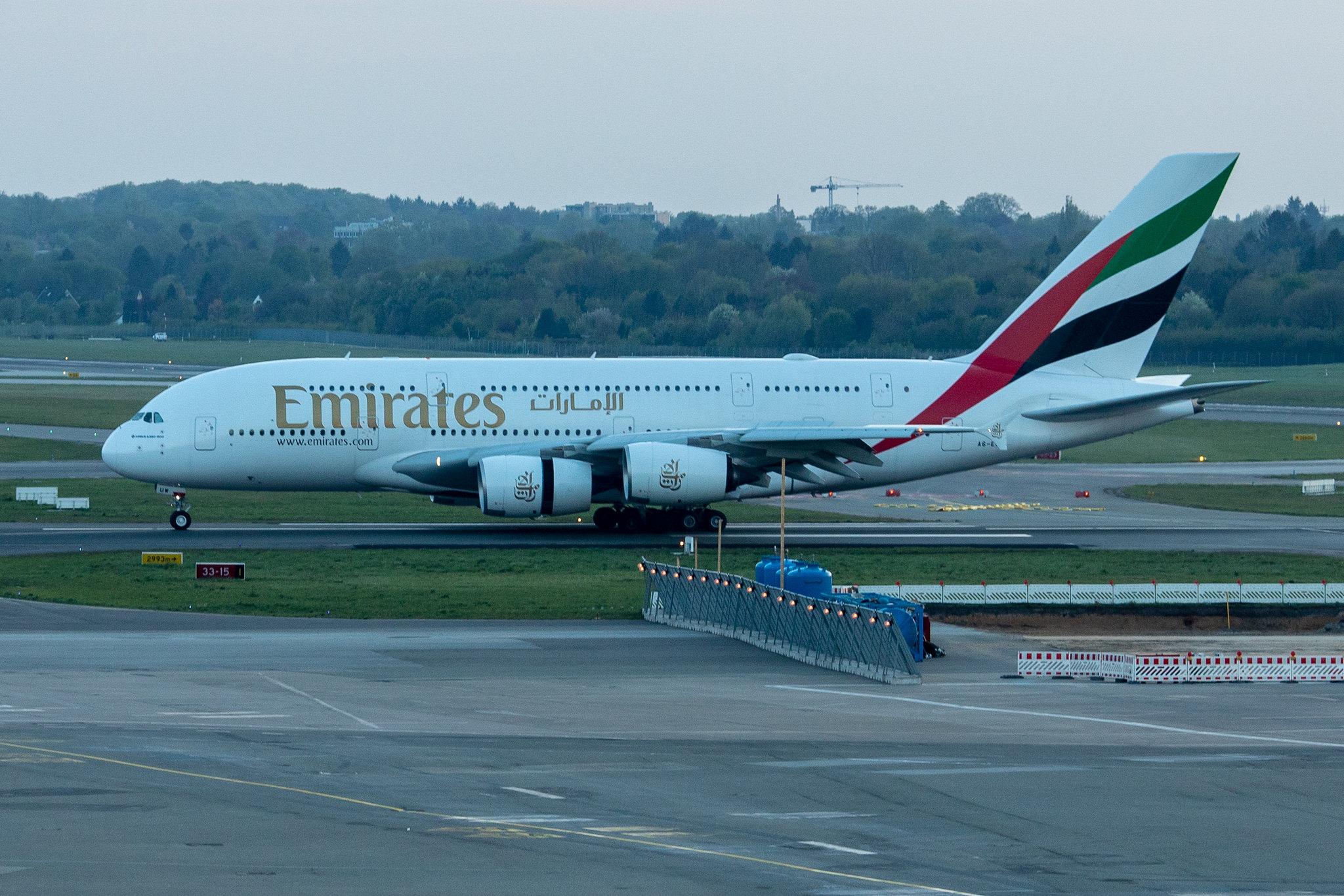 Hamburg Airport: Emirates (EK / UAE) |  Airbus A380-842 A388 | A6-EUM | MSN 225