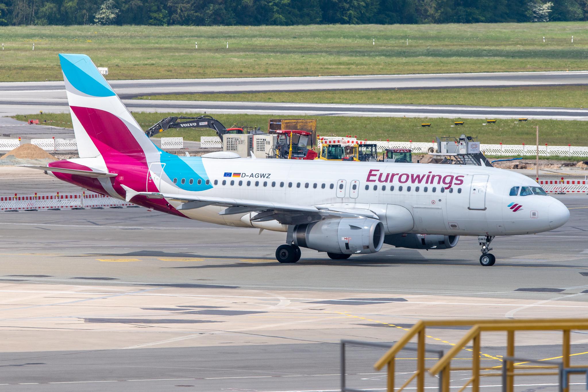 Hamburg Airport: Eurowings (EW / EWG) |  Airbus A319-132 A319 | D-AGWZ | MSN 5978