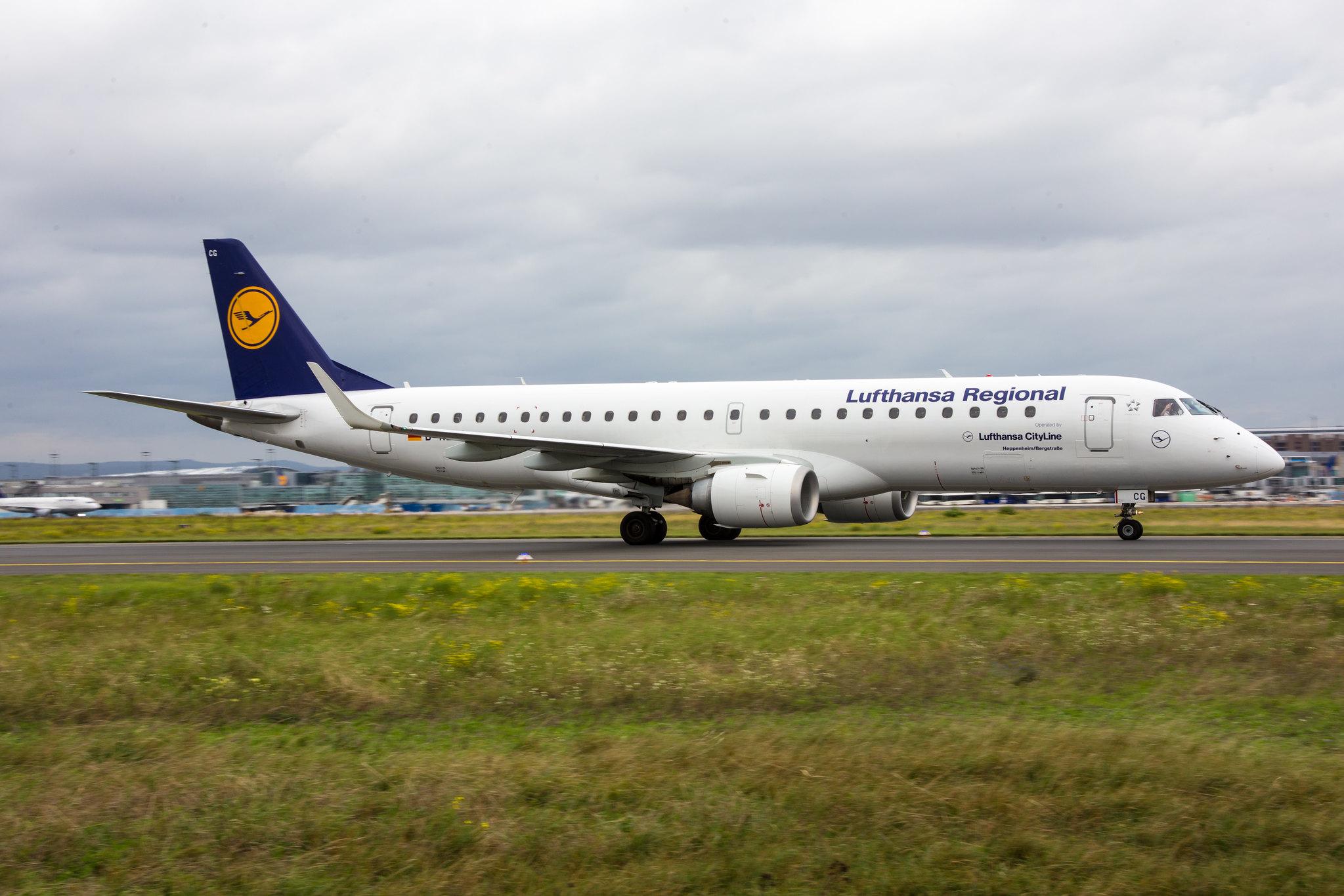 Frankfurt Airport: Lufthansa (LH / DLH) | Operator: Lufthansa CityLine |  Embraer E190LR E190 | D-AECG | MSN 19000368