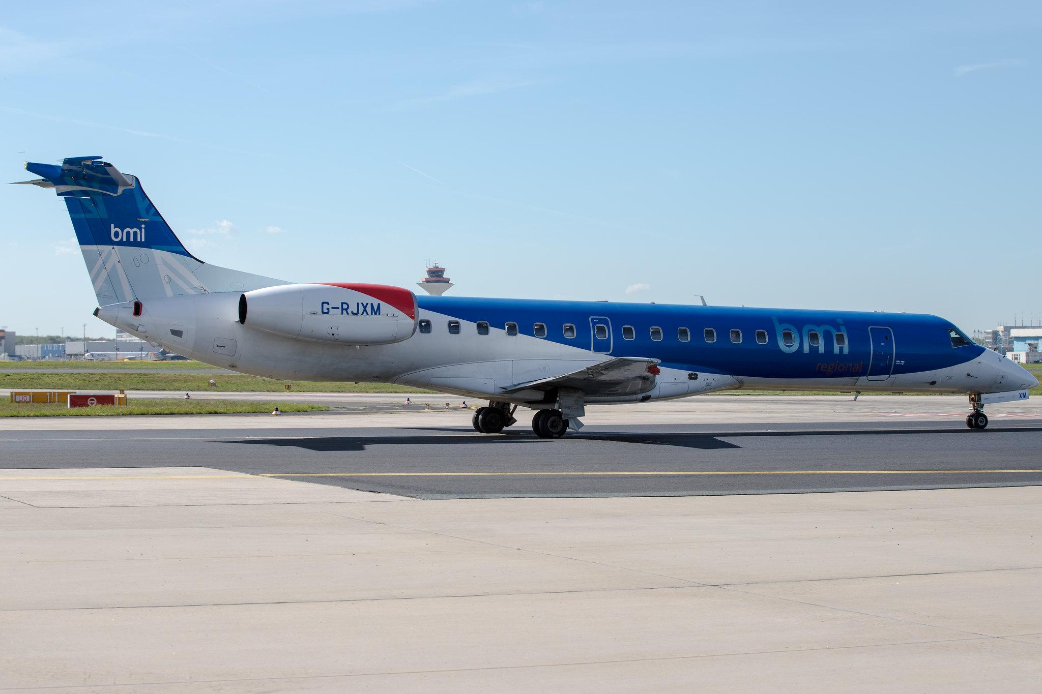 Frankfurt Airport: bmi Regional (BM / BMR) |  Embraer ERJ-145MP E145 | G-RJXM | MSN 145216
