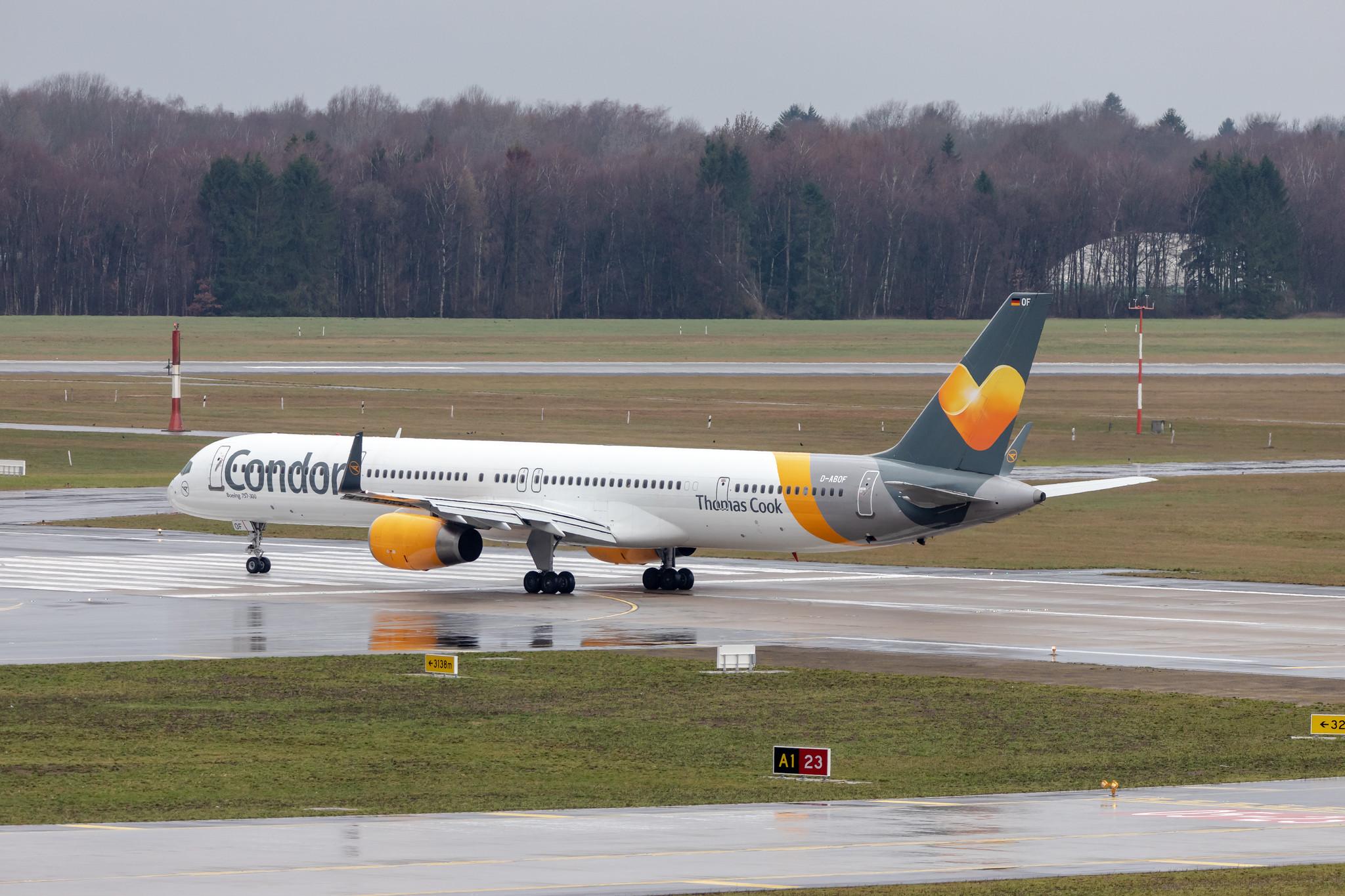Hamburg Airport: Condor (DE / CFG) |  Boeing 757-330 B753 | D-ABOF | MSN 29013