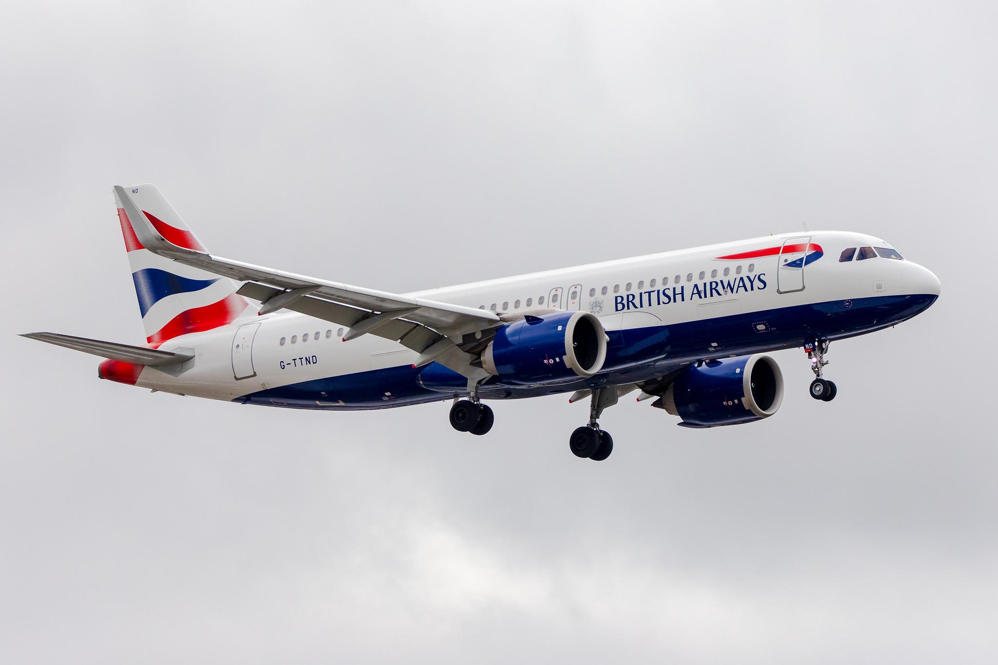 London Heathrow Airport: British Airways (BA / BAW) |  Airbus A320-251N A20N | G-TTND | MSN 8308