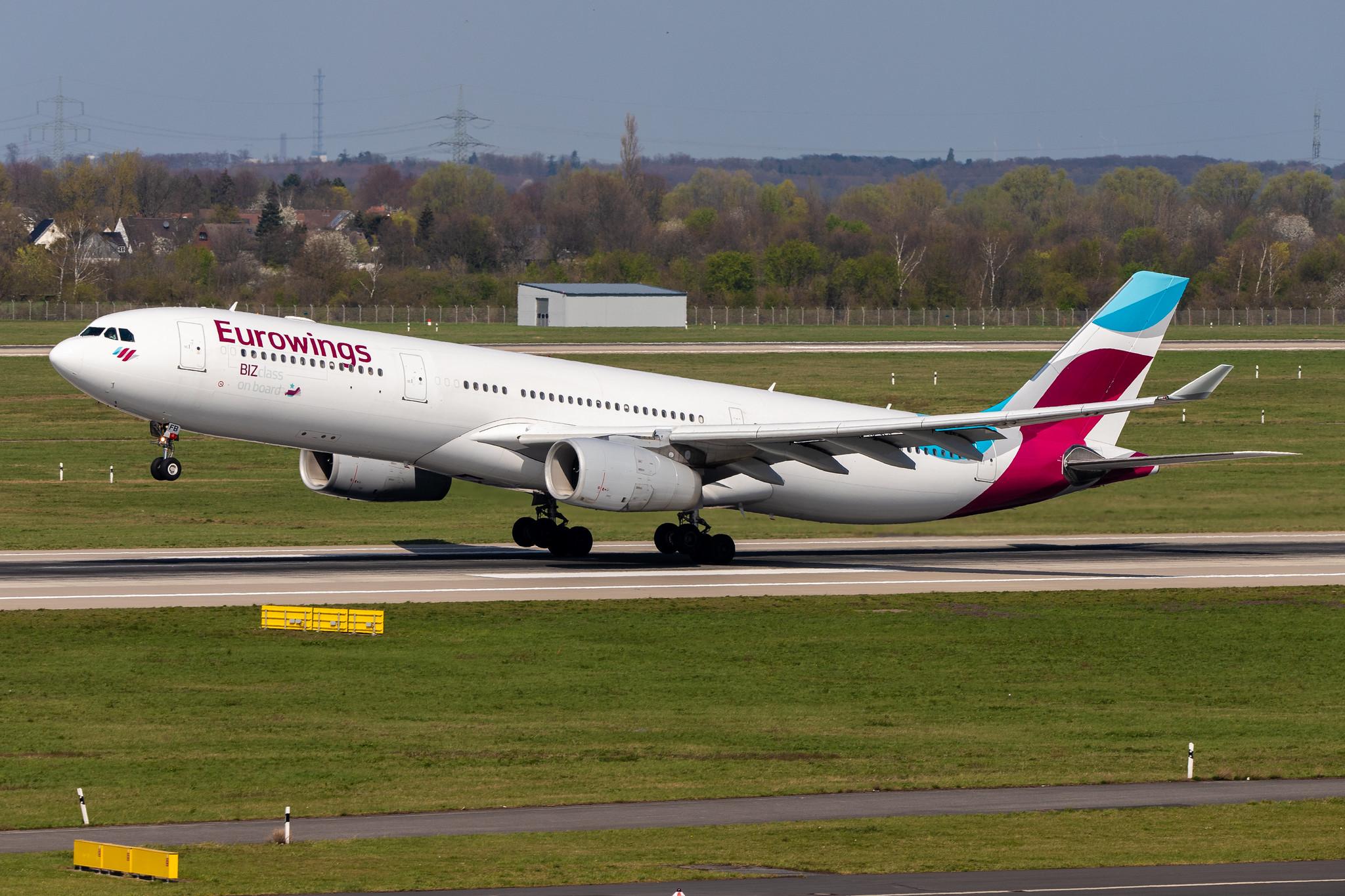 Düsseldorf Airport: Eurowings (EW / EWG) | Operator: Brussels Airlines |  Airbus A330-342 A333 | OO-SFB | MSN 0915