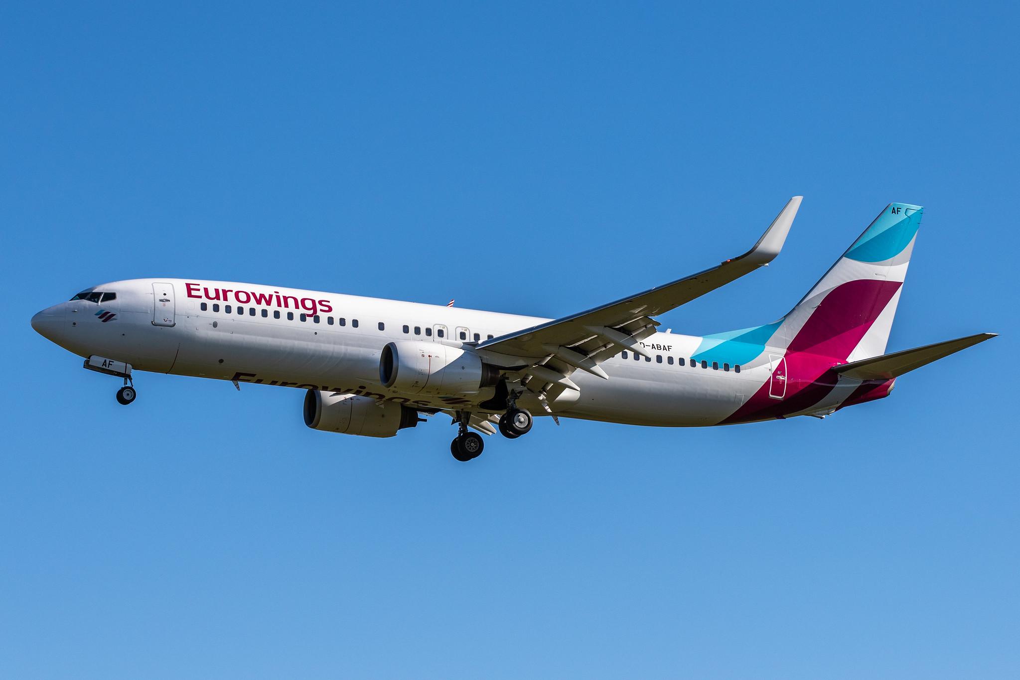 Hamburg Airport: Eurowings (EW / EWG) | Operator: TUI fly |  Boeing 737-86J B738 | D-ABAF | MSN 30878