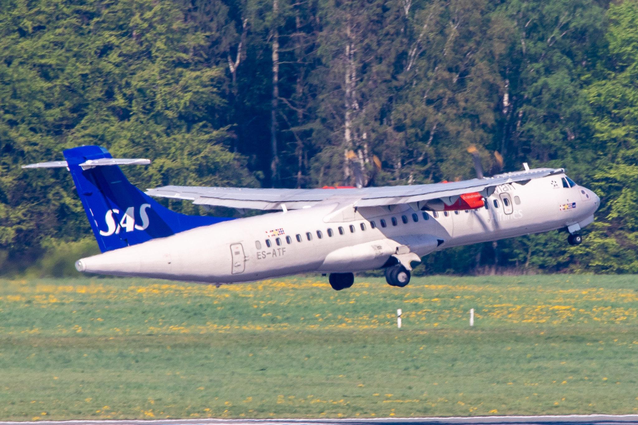 Hamburg Airport: SAS (SK / SAS) | Operator: Xfly |  ATR 72-600 AT76 | ES-ATF | MSN 1131