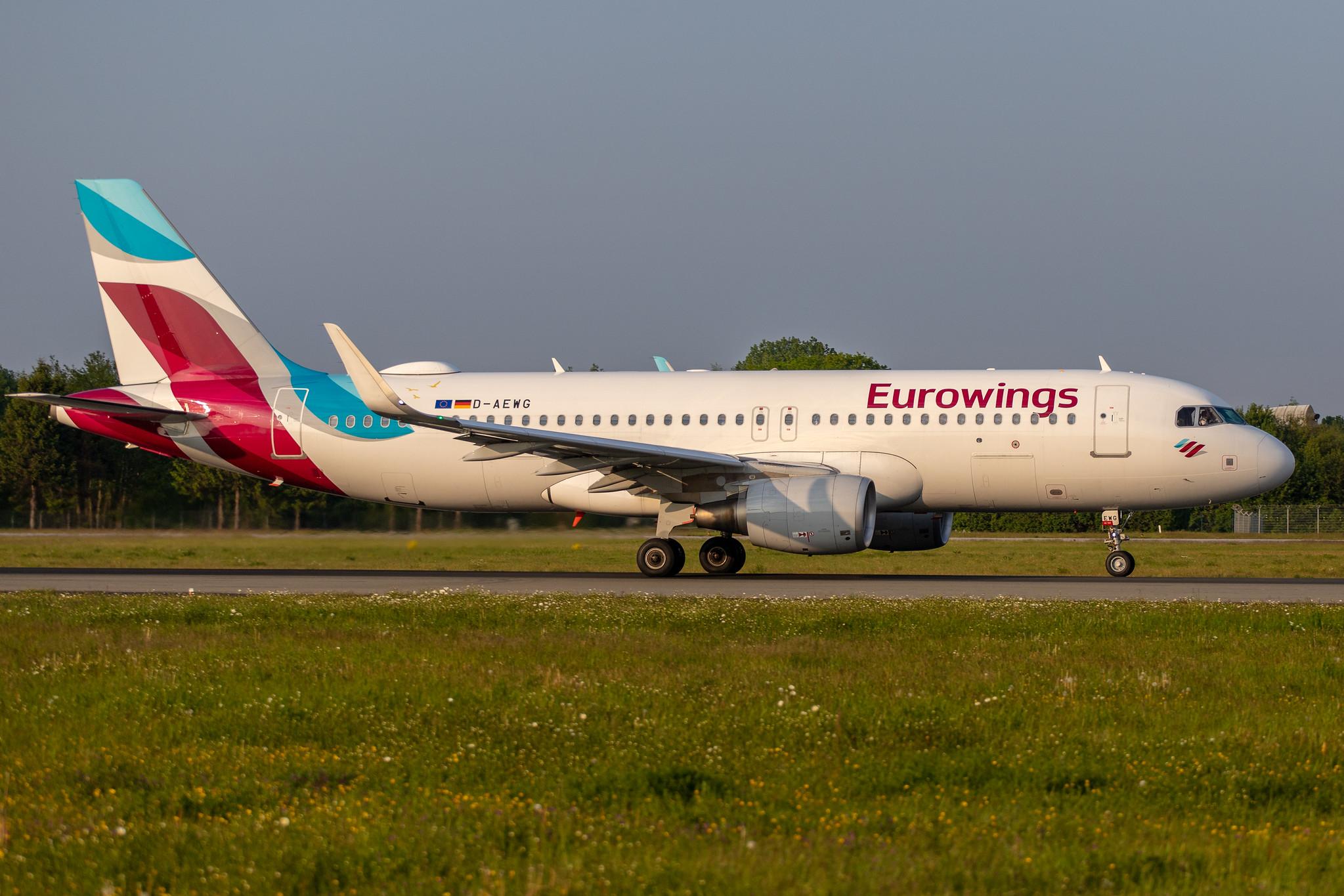 Hamburg Airport: Eurowings (EW / EWG) |  Livery: Visit Sweden/Göteborg Livery |  Airbus A320-214 A320 | D-AEWG | MSN 7121