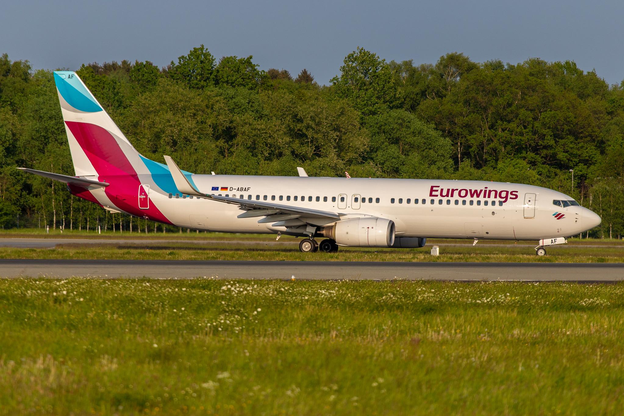 Hamburg Airport: Eurowings (EW / EWG) | Operator: TUI fly |  Boeing 737-86J B738 | D-ABAF | MSN 30878
