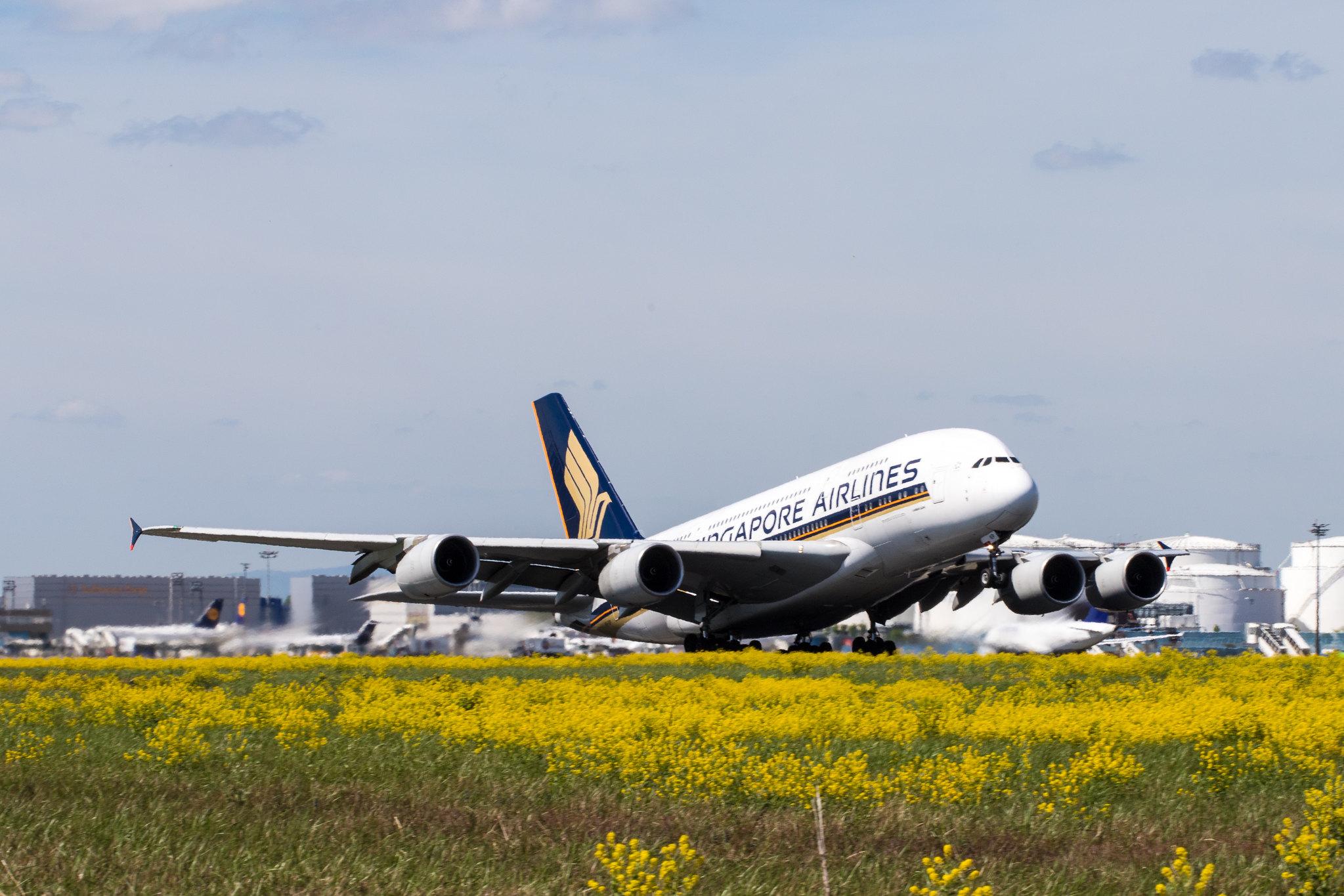 Frankfurt Airport: Singapore Airlines (SQ / SIA) |  Airbus A380-841 A388 | 9V-SKP | MSN 076