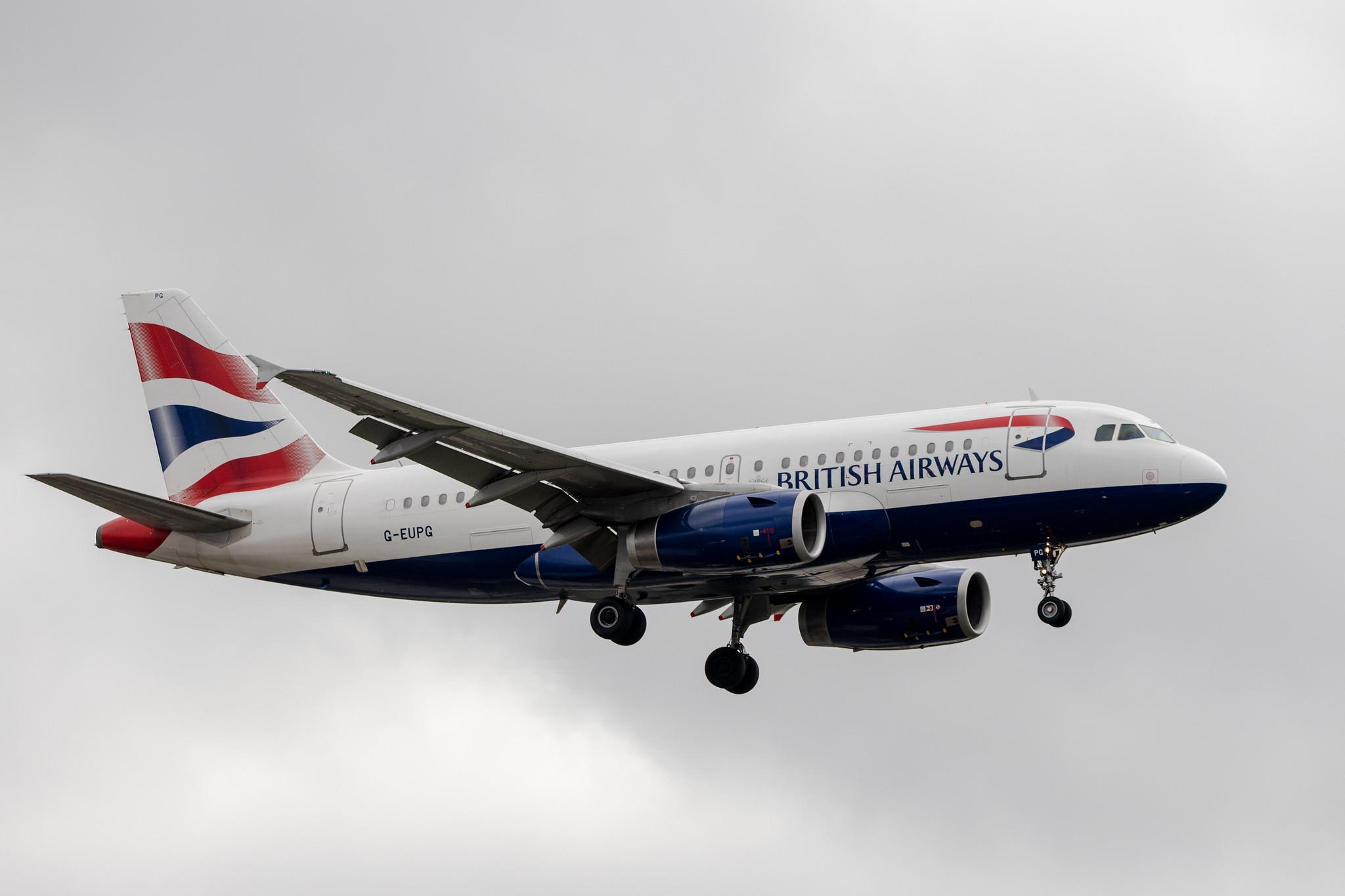 London Heathrow Airport: British Airways (BA / BAW) |  Airbus A319-131 A319 | G-EUPG | MSN 1222