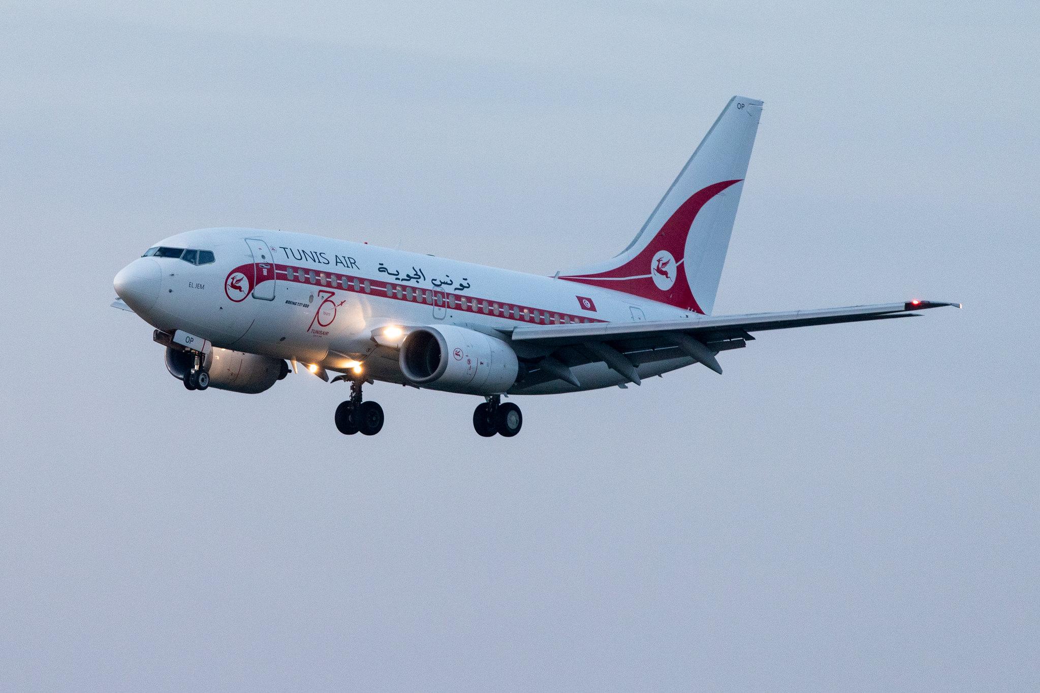 Hamburg Airport: Tunisair (TU / TAR) |  Livery: Retro Livery |  Boeing 737-6H3 B736 | TS-IOP | MSN 29500