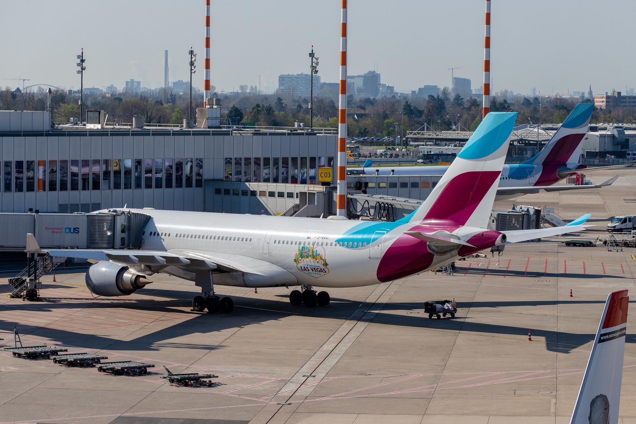 Düsseldorf Airport: Eurowings (EW / EWG) | Operator: SunExpress Deutschland |  Airbus A330-203 A332 | D-AXGF | MSN 0616