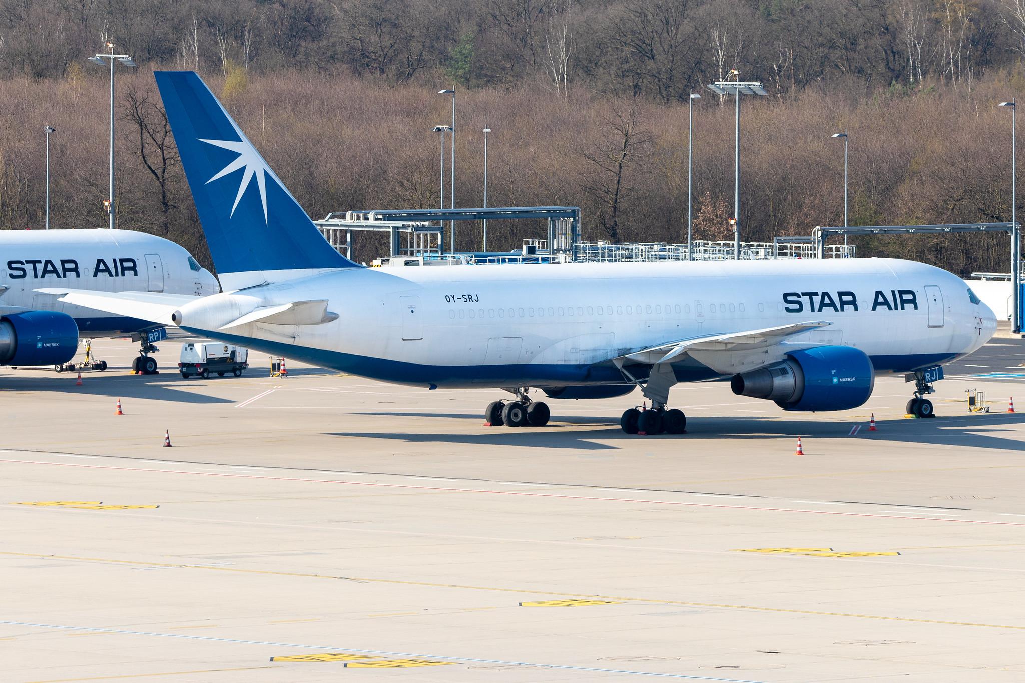Köln Bonn Airport: Star Air (DJ / SRR) |  Boeing 767-25E(BDSF) B762 | OY-SRJ | MSN 27195