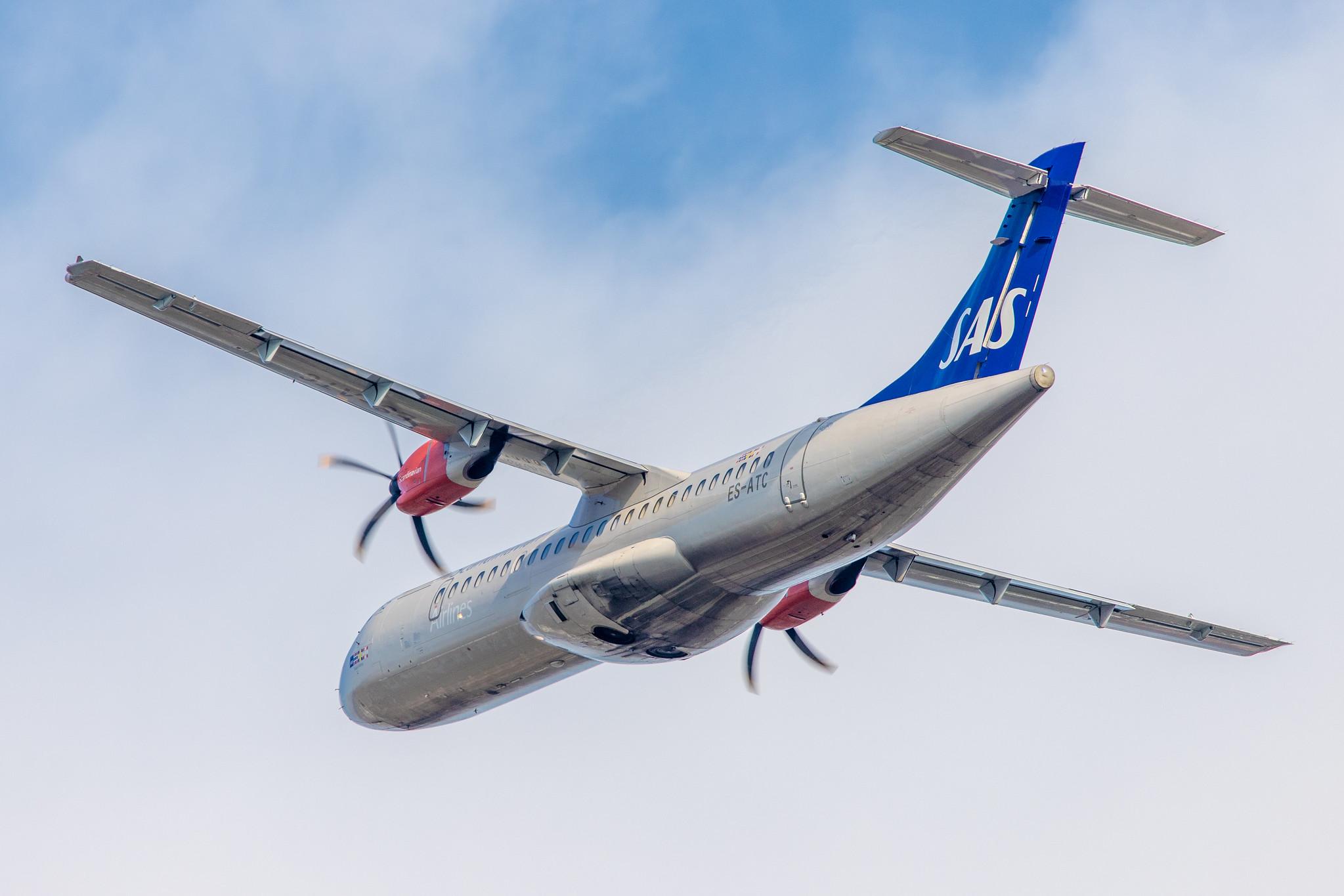 Hamburg Airport: SAS (SK / SAS) | Operator: Xfly |  ATR 72-600 AT76 | ES-ATC | MSN 1164