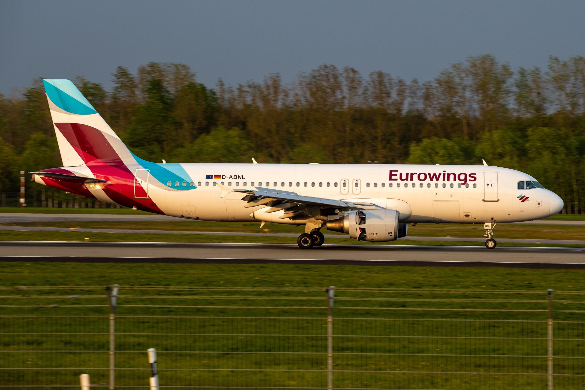 Hamburg Airport: Eurowings (EW / EWG) |  Airbus A320-214 A320 | D-ABNL | MSN 1852