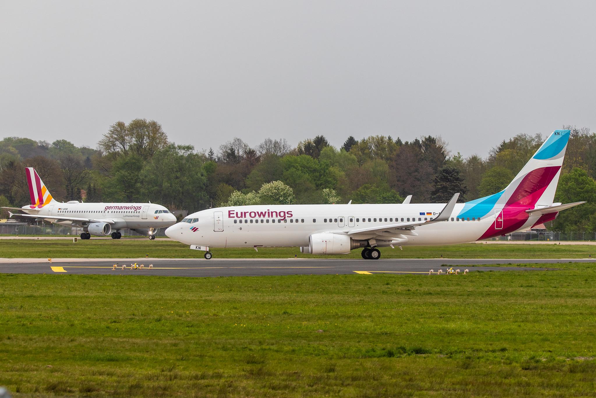 Hamburg Airport: Eurowings (EW / EWG) | Operator: TUI fly |  Boeing 737-86J B738 | D-ABKN | MSN 37756