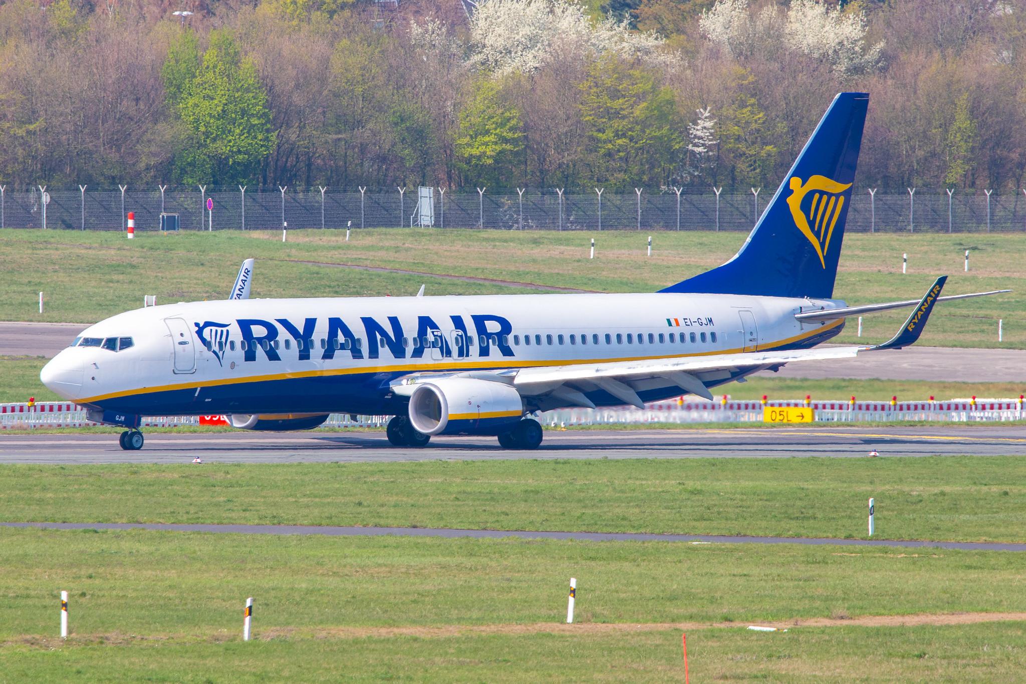 Düsseldorf Airport: Ryanair (FR / RYR) |  Boeing 737-8AS B738 | EI-GJM | MSN 44827