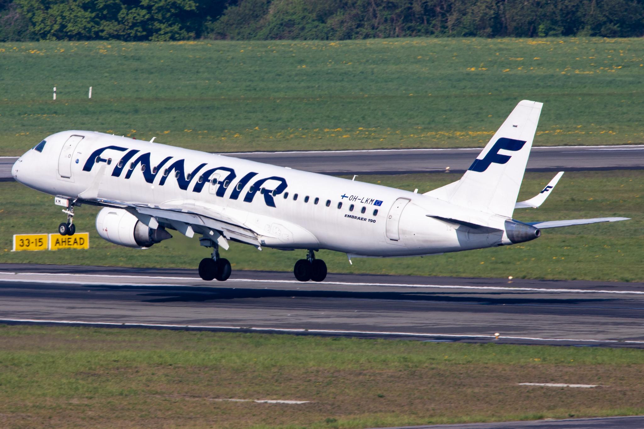 Hamburg Airport: Finnair (AY / FIN) | Operator: NORRA |  Embraer E190LR E190 | OH-LKM | MSN 19000160