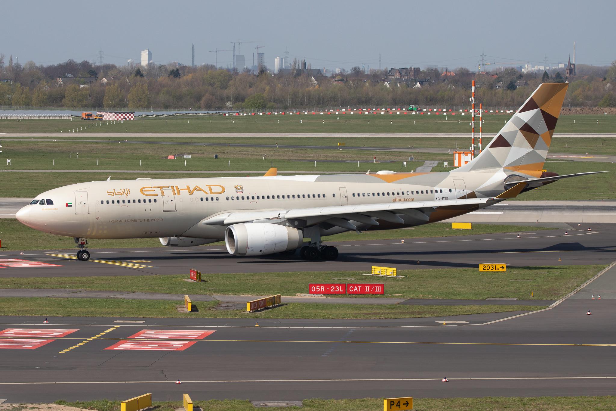 Düsseldorf Airport: Etihad Airways (EY / ETD) |  Airbus A330-243 A332 | A6-EYK | MSN 0788