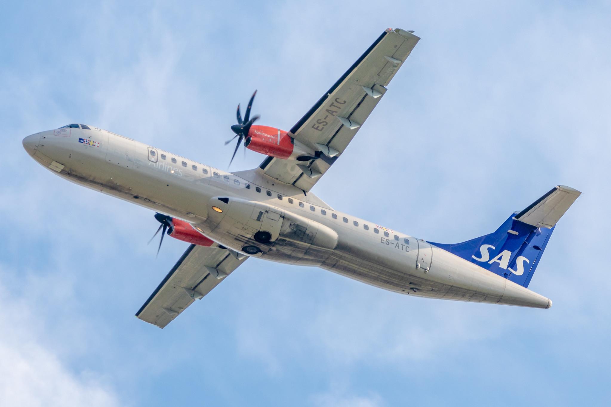Hamburg Airport: SAS (SK / SAS) | Operator: Xfly |  ATR 72-600 AT76 | ES-ATC | MSN 1164