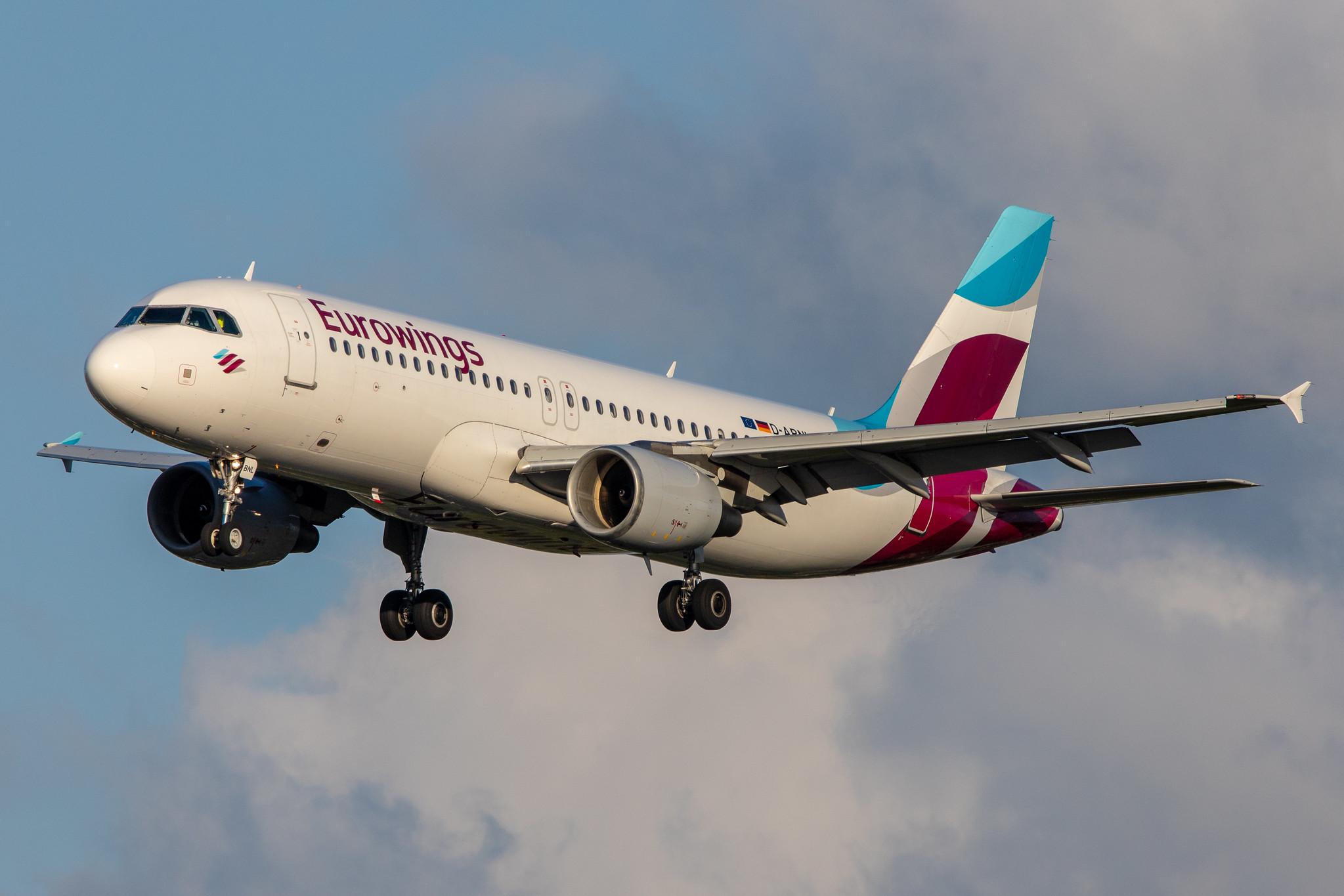Hamburg Airport: Eurowings (EW / EWG) |  Airbus A320-214 A320 | D-ABNL | MSN 1852