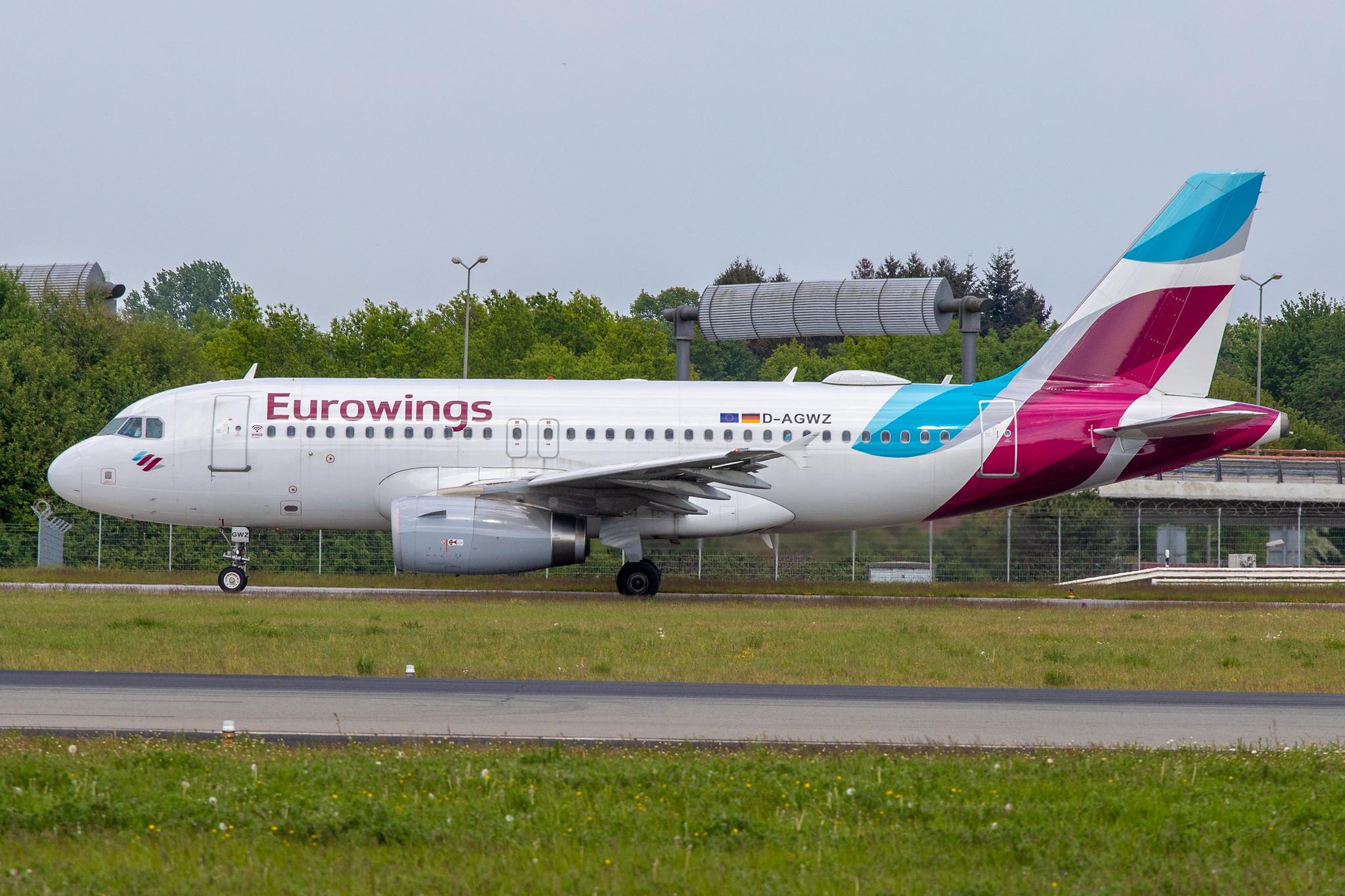 Hamburg Airport: Eurowings (EW / EWG) |  Airbus A319-132 A319 | D-AGWZ | MSN 5978
