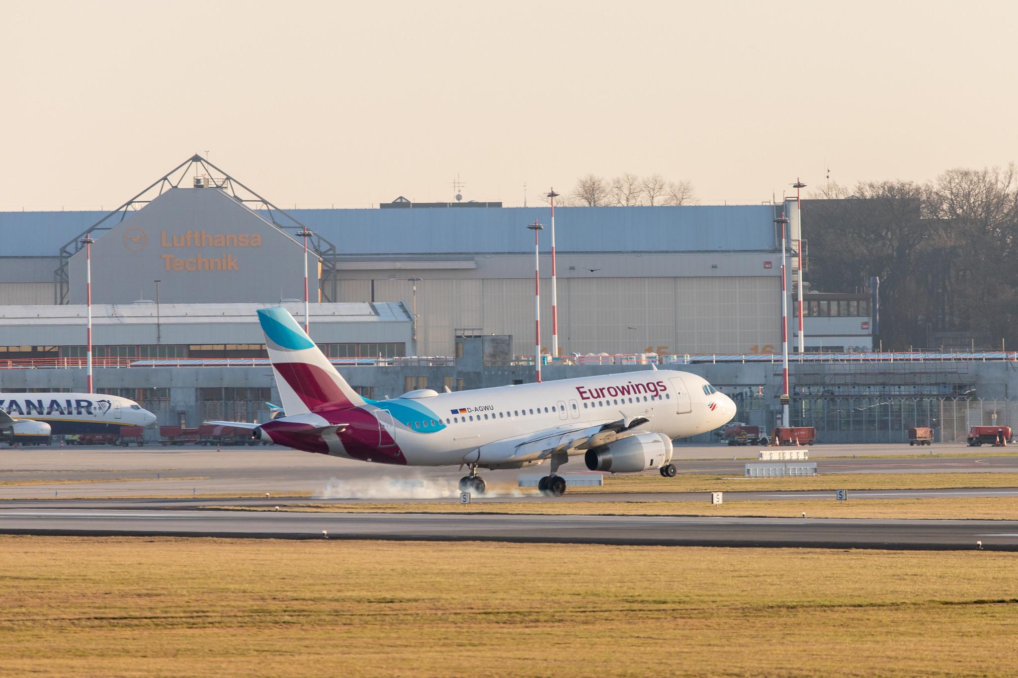 Hamburg Airport: Eurowings (EW / EWG) |  Airbus A319-132 A319 | D-AGWU | MSN 5457