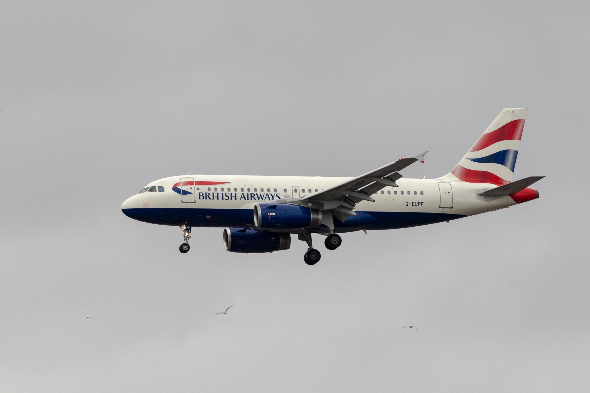 London Heathrow Airport: British Airways (BA / BAW) |  Airbus A319-131 A319 | G-EUPF | MSN 1197