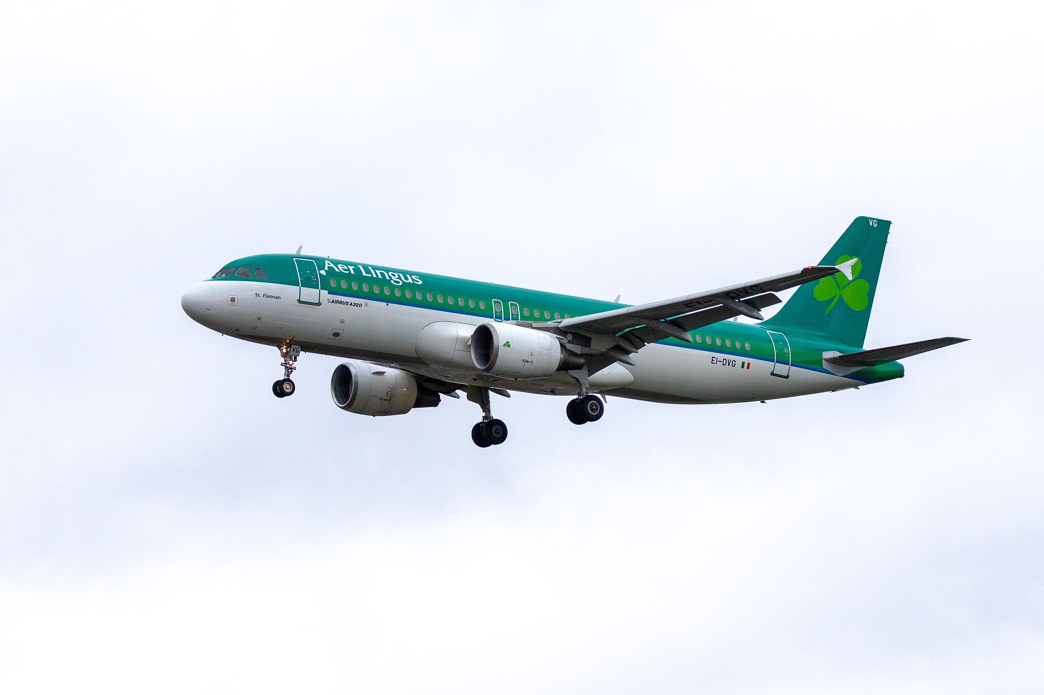 London Heathrow Airport: Aer Lingus (EI / EIN) |  Airbus A320-214 A320 | EI-DVG | MSN 3318