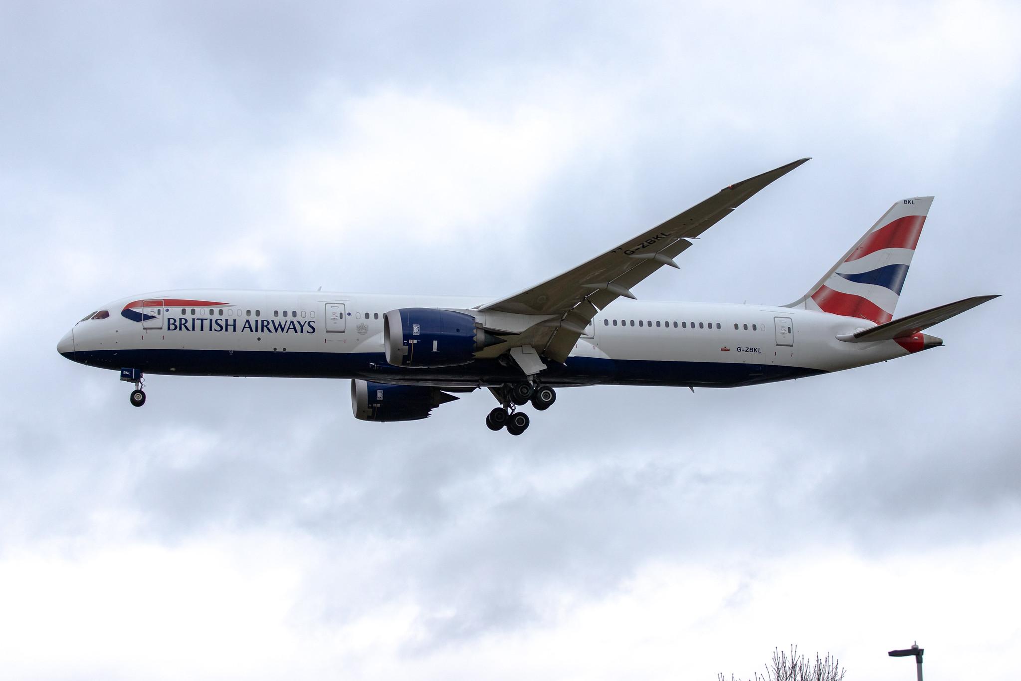 London Heathrow Airport: British Airways (BA / BAW) |  Boeing 787-9 Dreamliner B789 | G-ZBKL | MSN 38628