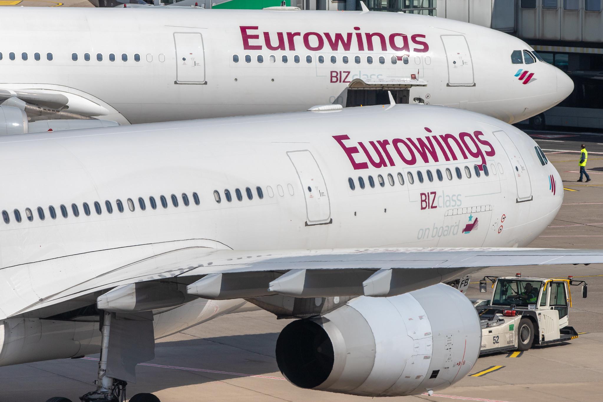 Düsseldorf Airport: Eurowings (EW / EWG) | Operator: Brussels Airlines |  Airbus A330-342 A333 | OO-SFB | MSN 0915