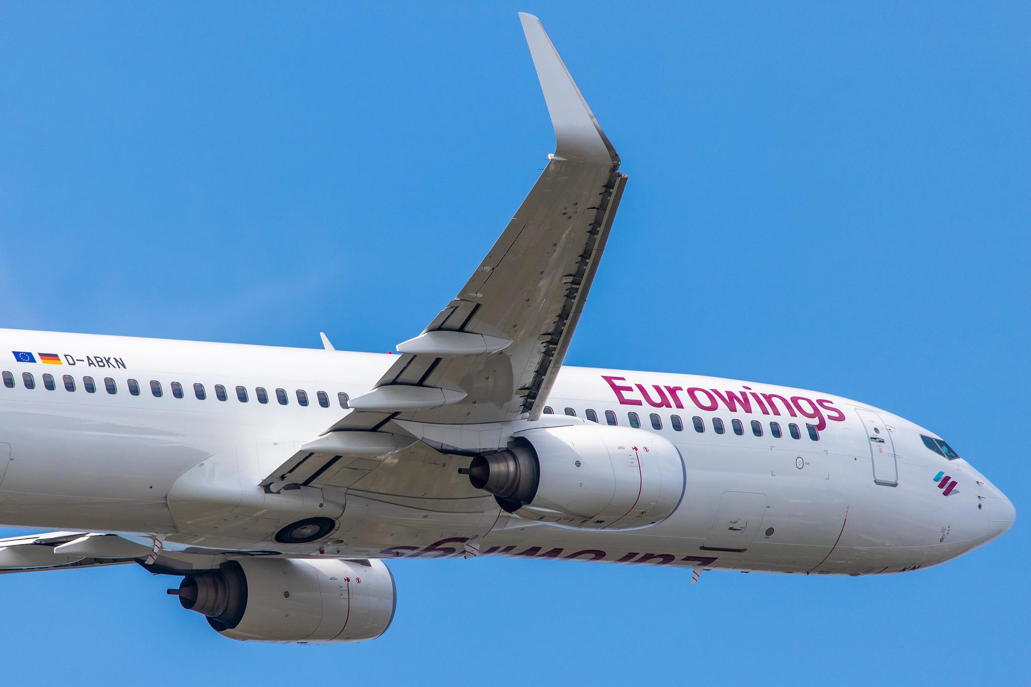 Hamburg Airport: Eurowings (EW / EWG) | Operator: TUI fly |  Boeing 737-86J B738 | D-ABKN | MSN 37756