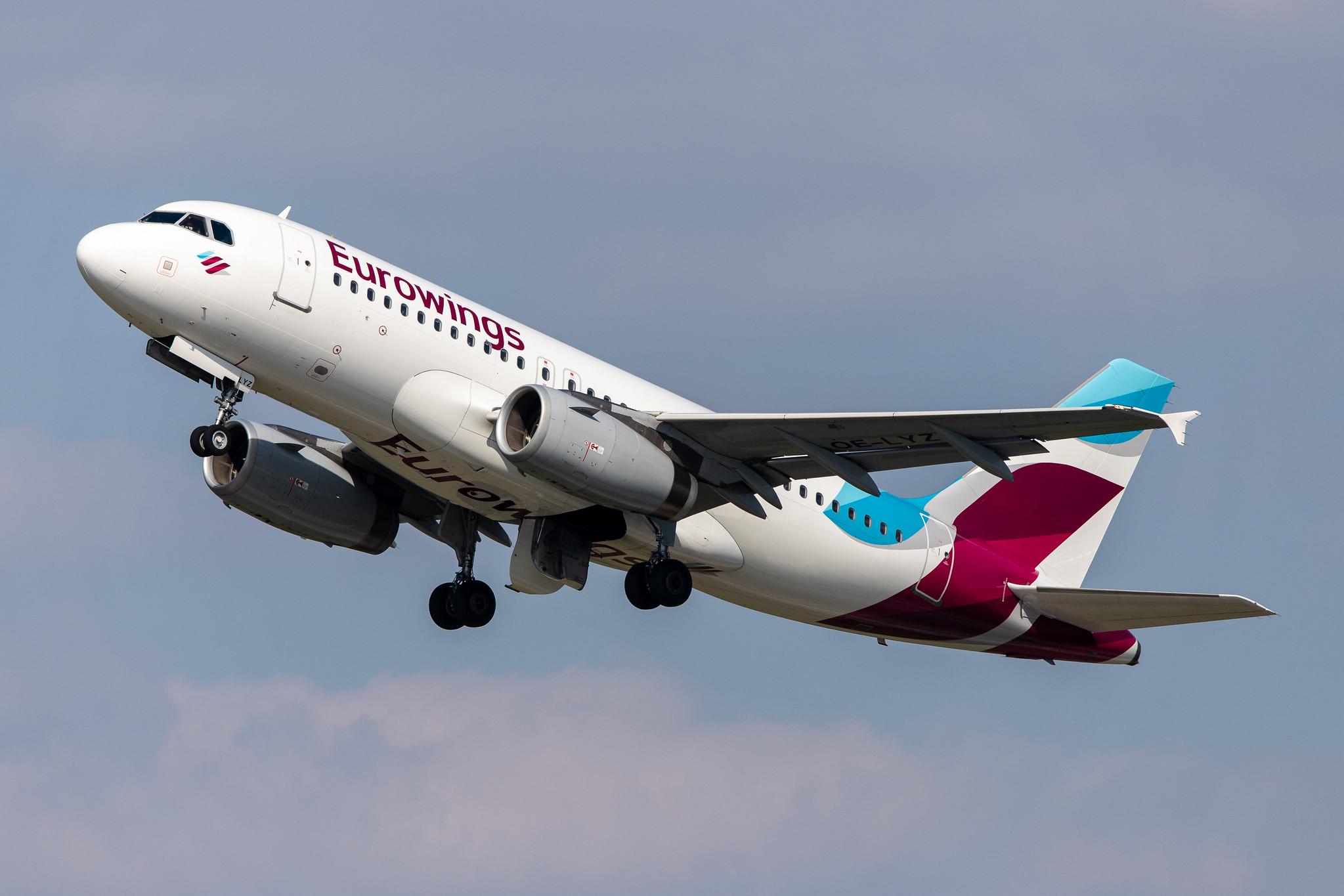 Düsseldorf Airport: Eurowings (EW / EWG) | Operator: Eurowings Europe |  Airbus A319-132 A319 | OE-LYZ | MSN 4227