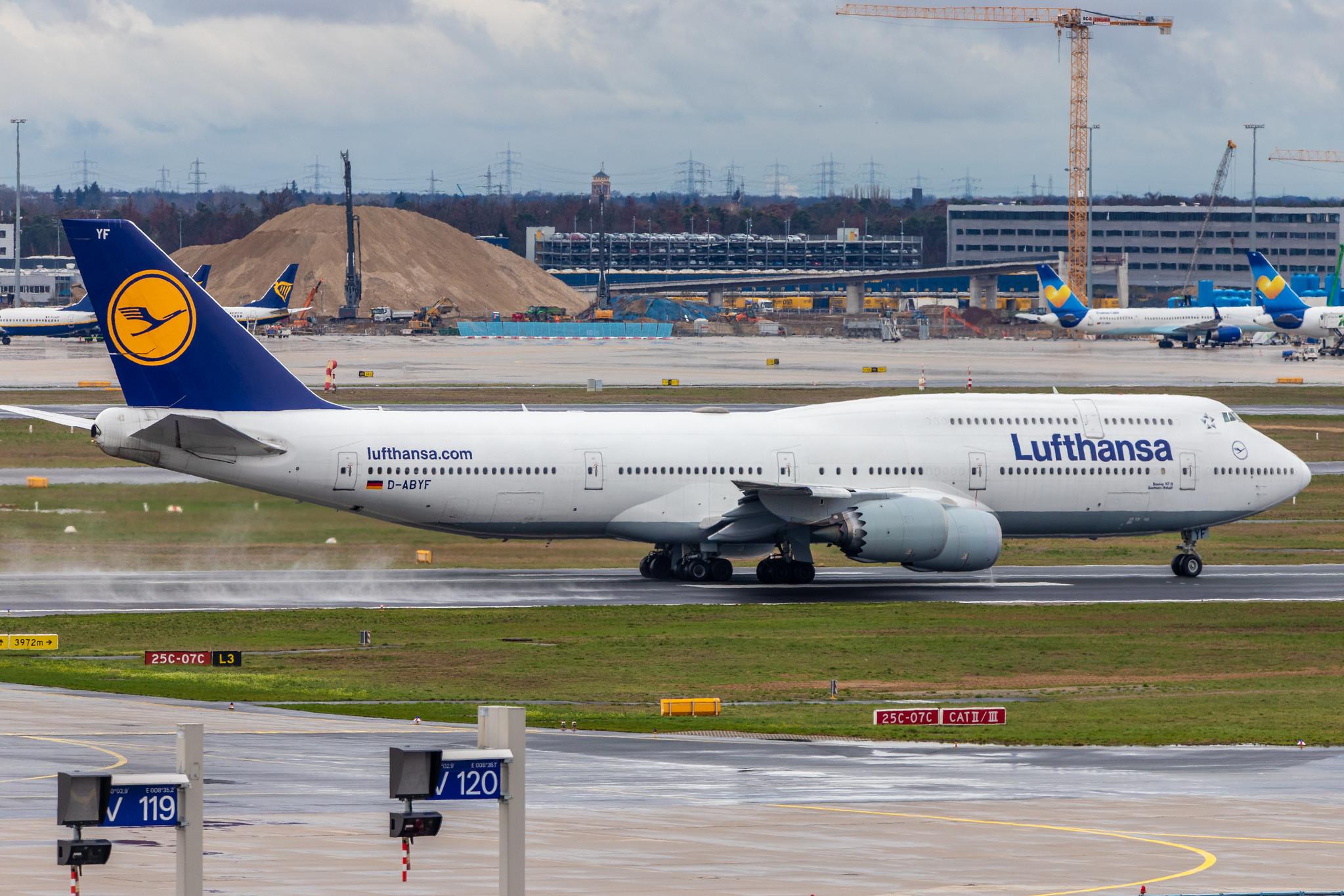 Frankfurt Airport: Lufthansa (LH / DLH) |  Boeing 747-830 B748 | D-ABYF | MSN 37830