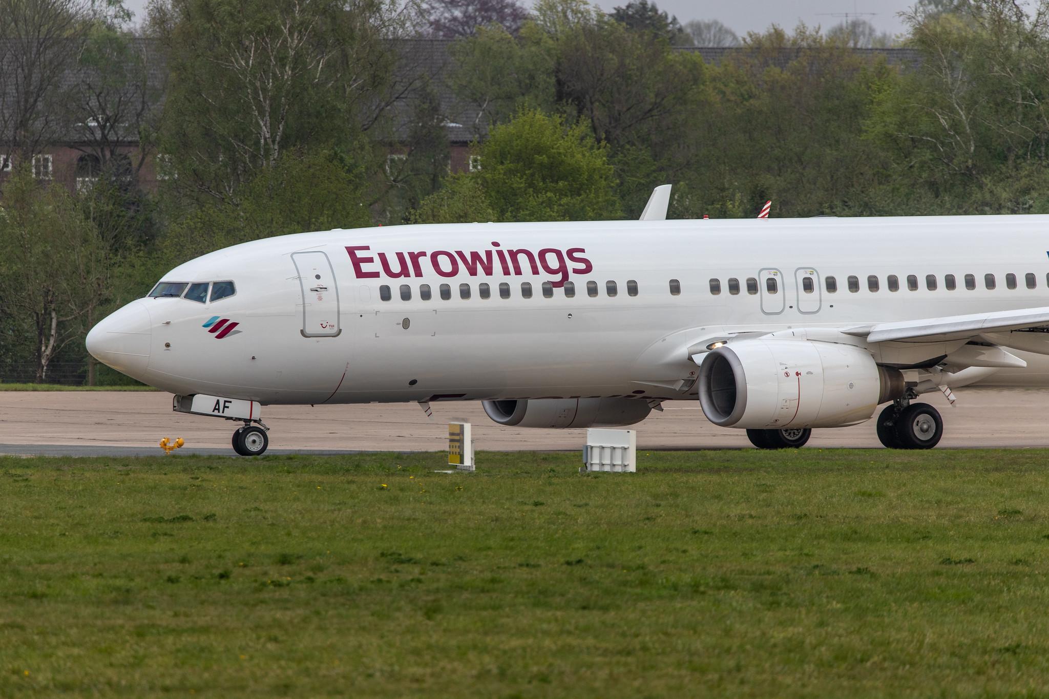 Hamburg Airport: Eurowings (EW / EWG) | Operator: TUI fly |  Boeing 737-86J B738 | D-ABAF | MSN 30878