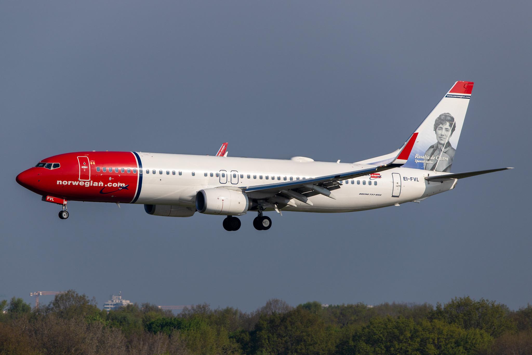 Hamburg Airport: Norwegian (DY / NAX) |  Boeing 737-8JP B738 | EI-FVL | MSN 42084