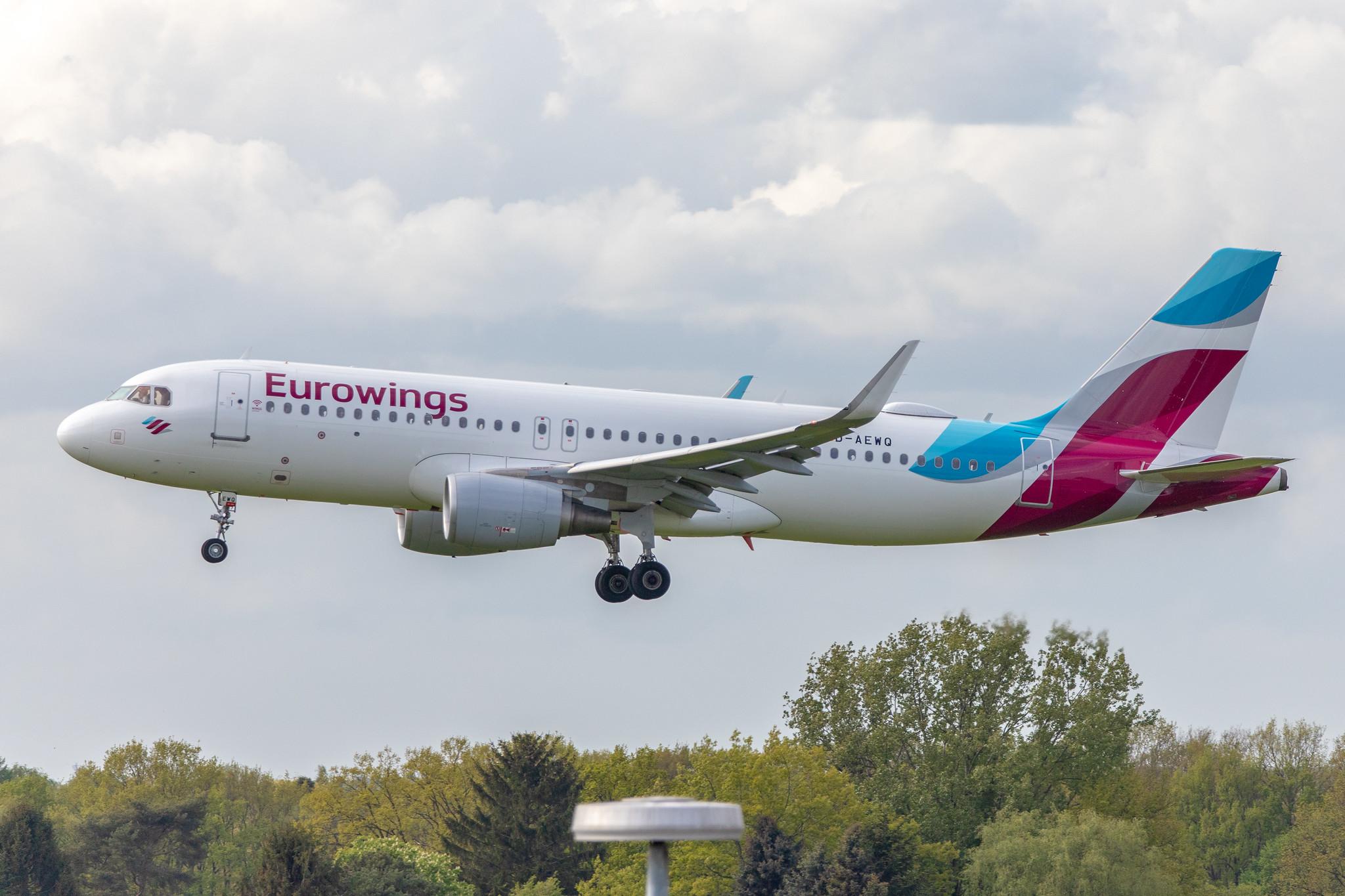 Hamburg Airport: Eurowings (EW / EWG) |  Airbus A320-214 A320 | D-AEWQ | MSN 7398
